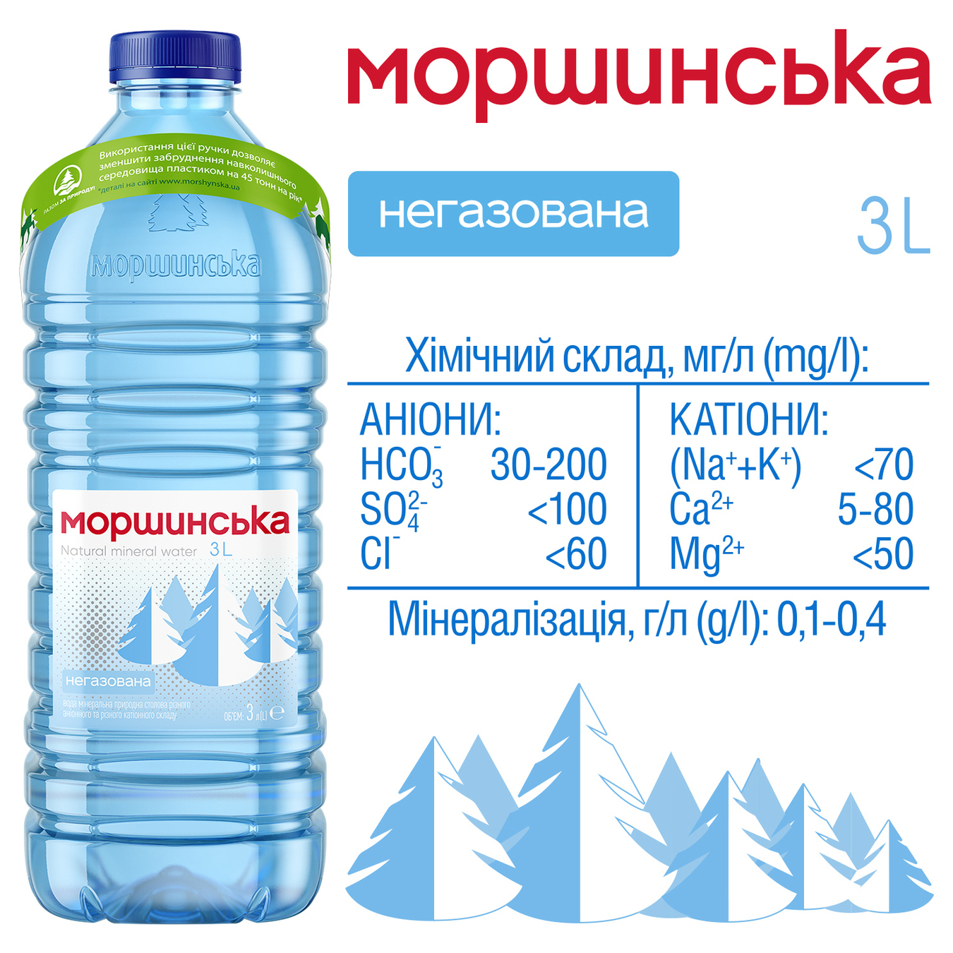 Вода негазированная Моршинская 3л 4