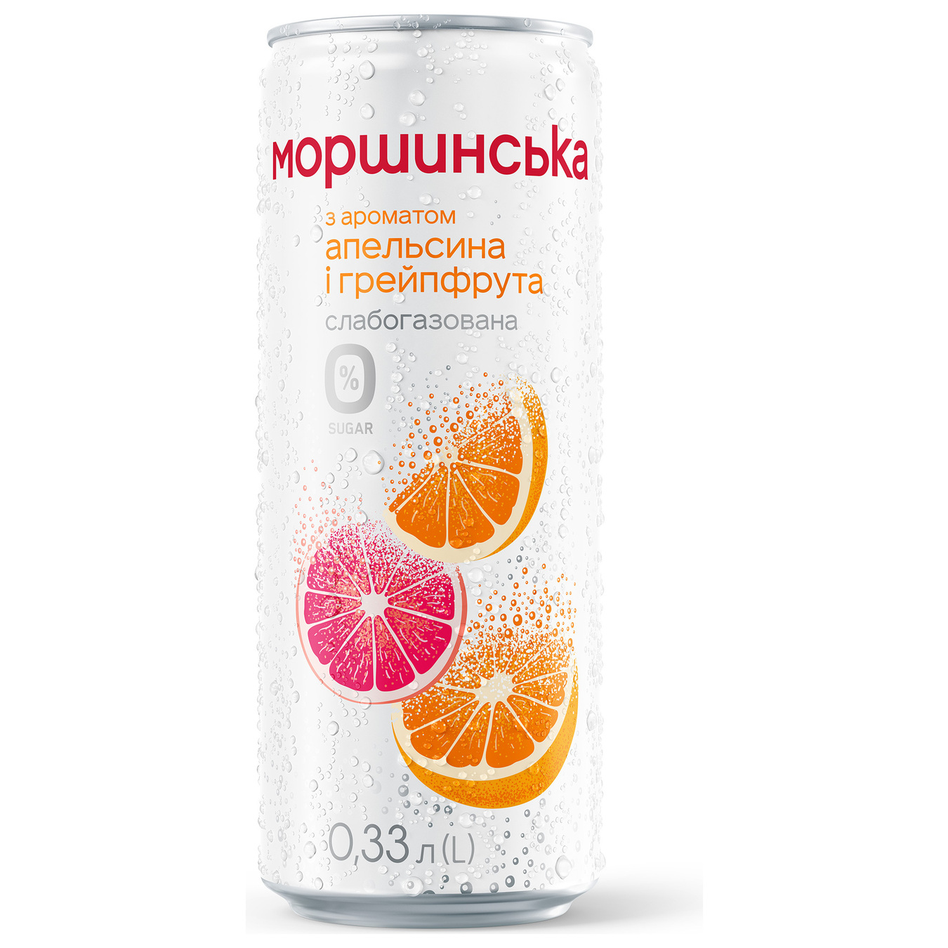 Вода Моршинская апельсин-грейпфрут слабогазированная 0,33л