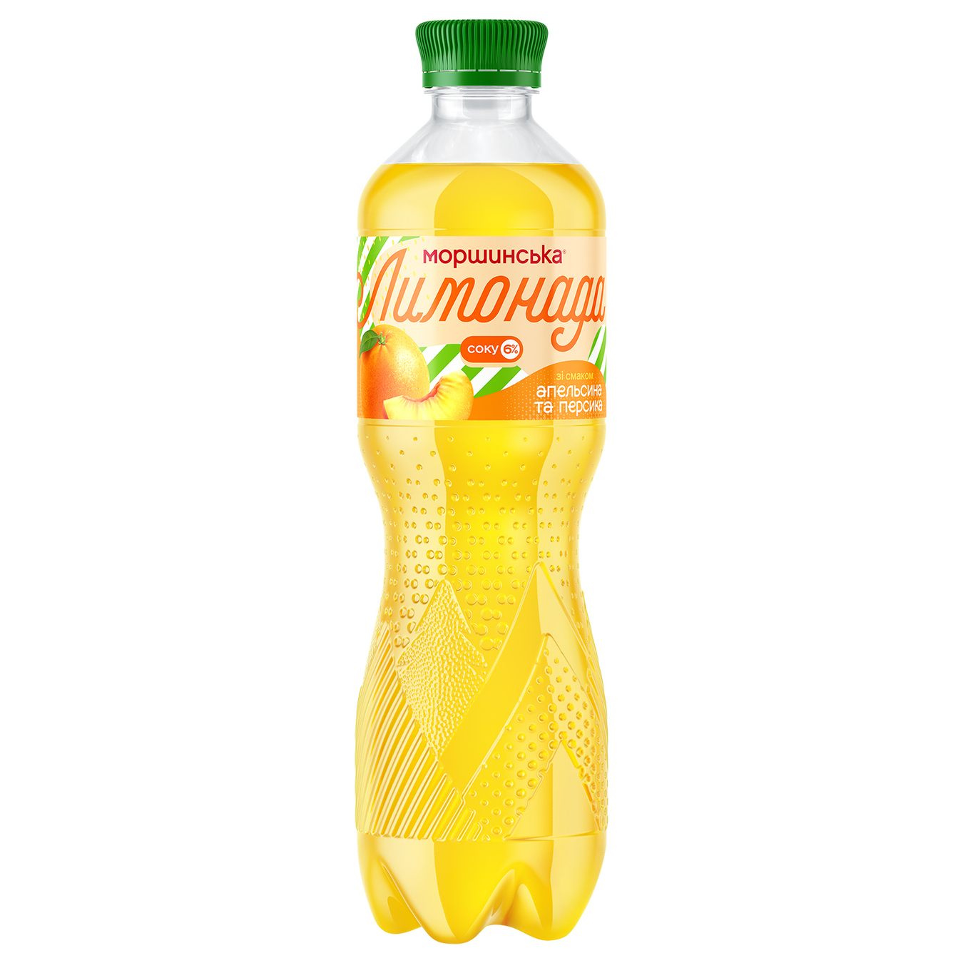 Напій газований Моршинська лимонада апельсин-персик 0,5л ПЕТ