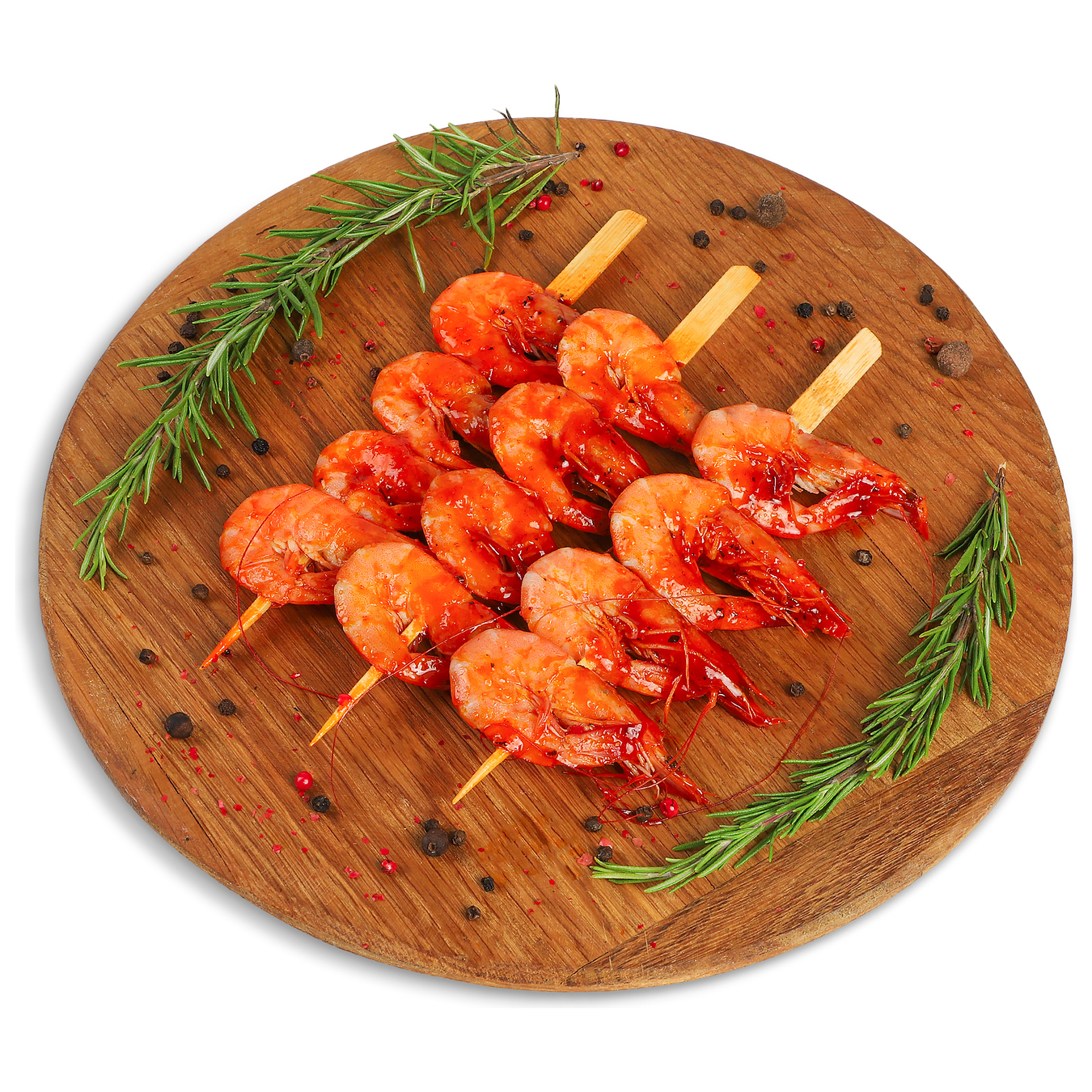Shrimp on skewers for grilling weights
