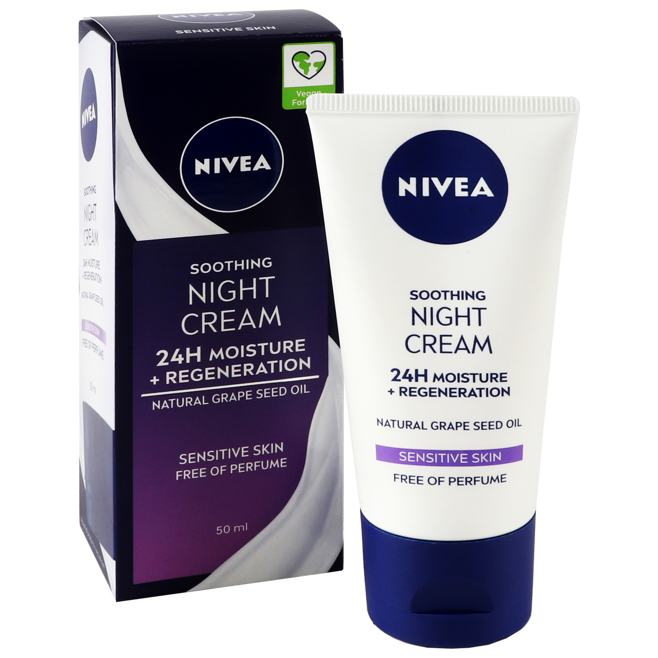 Nivea face cream night soothing intensive moisturizing and regeneration 50ml 2