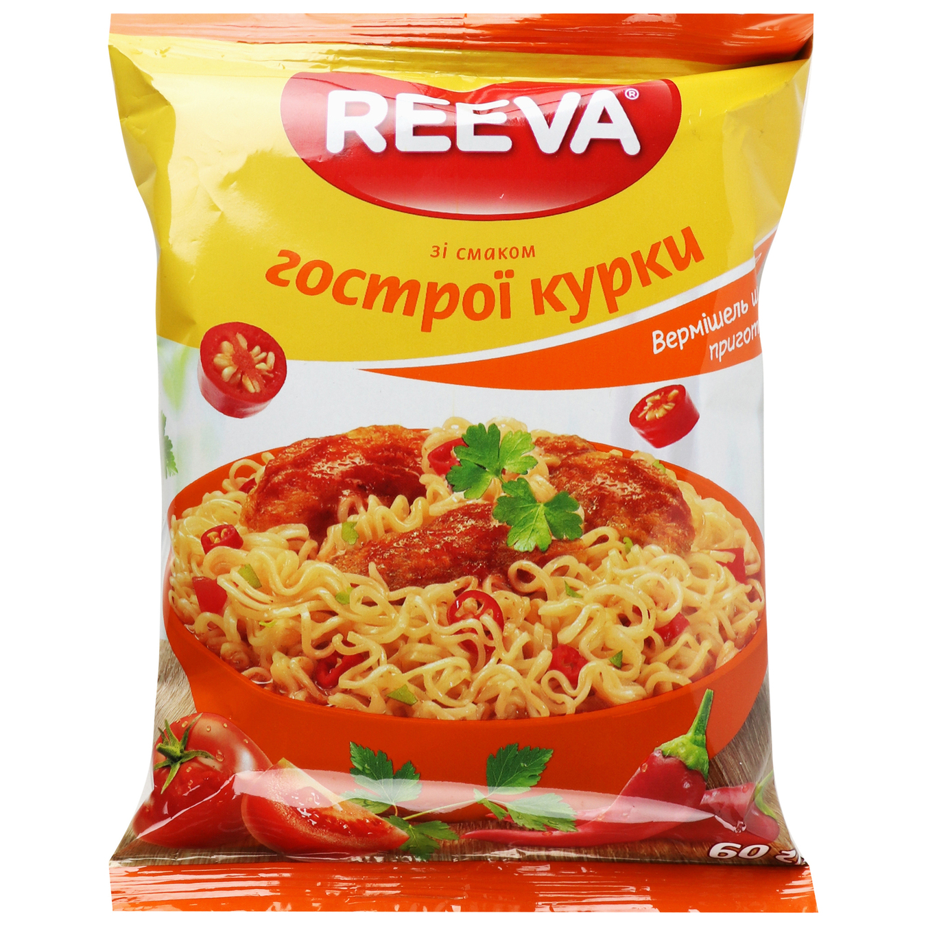 Instant vermicelli Reeva with the taste of spicy chicken 60g