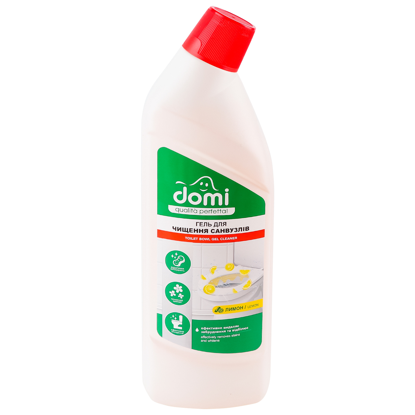 Гель для чистки санузлов Domi Лимон 1л. 4