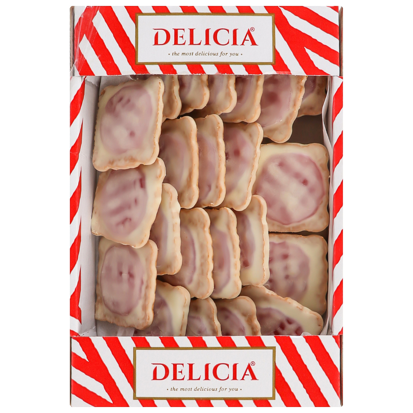 Печиво Delicia здобне маргаритка чорна смородина+молоч.глазурь 350г
