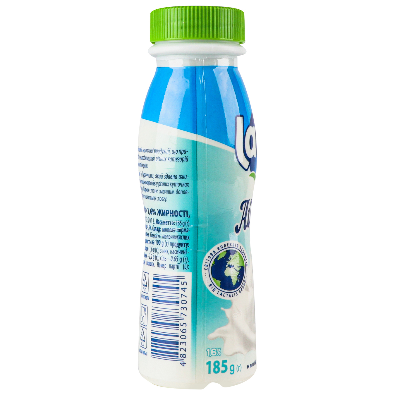 Напиток кисломолочный Лактель Айран питьевая бутылка 1,6% 185г 4