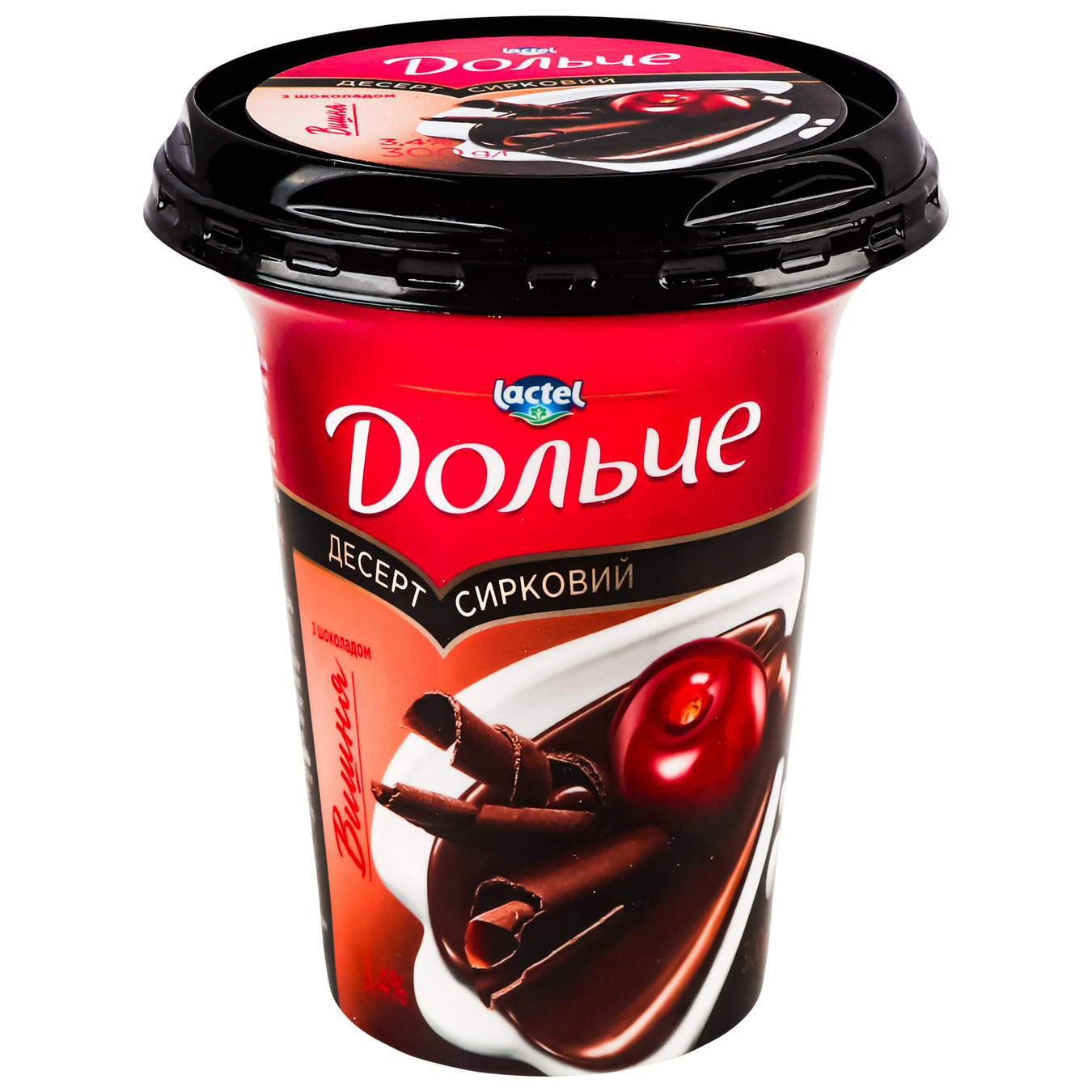 Dolce cheese dessert with cherry and chocolate fillings 3.4% 300g 5