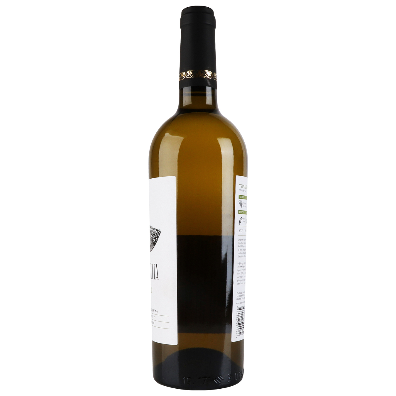 Вино Terra Initia Tsinandali белое сухое 13,5% 0,75л 2