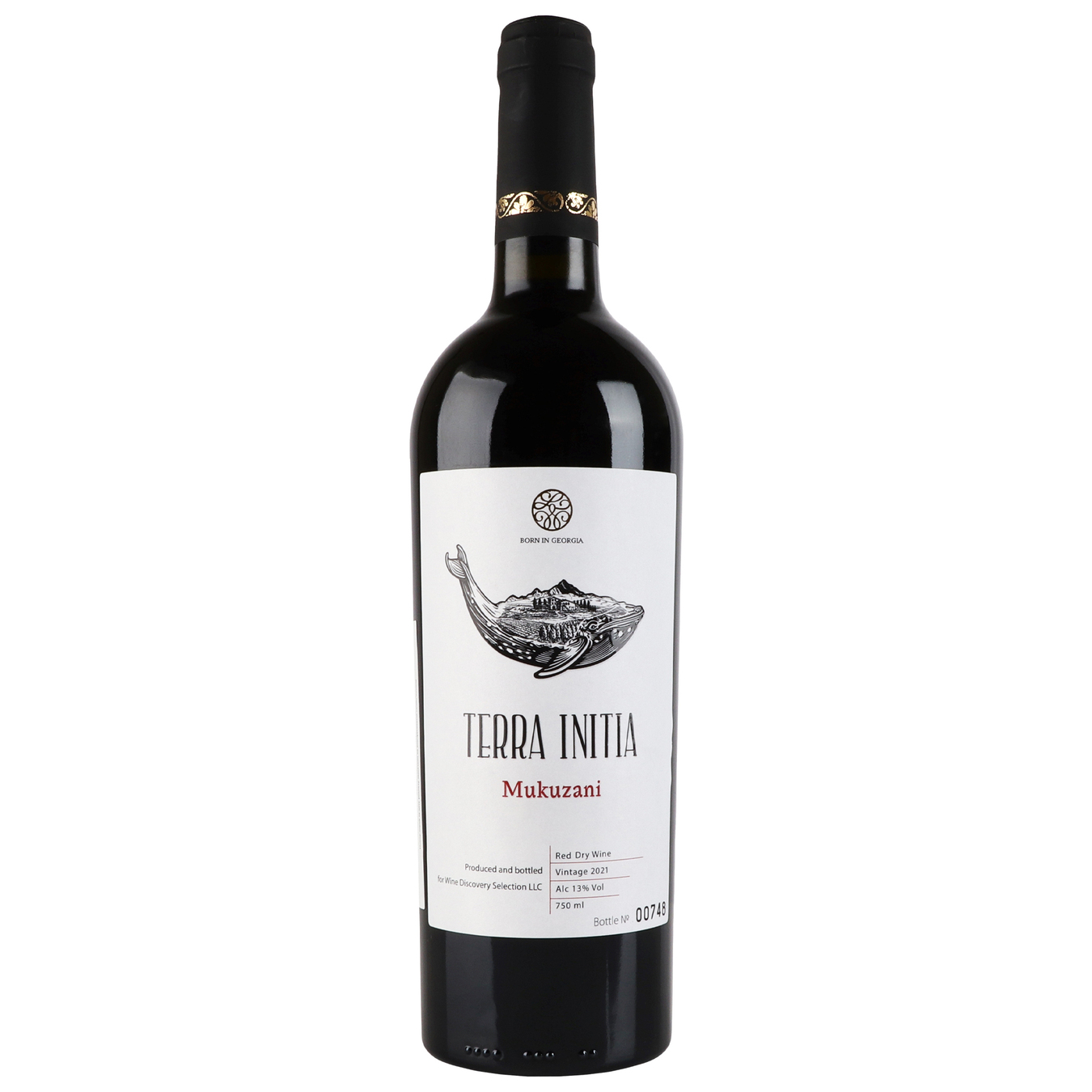 Вино Terra Initia Mukuzani красное сухое 13,5% 0,75л