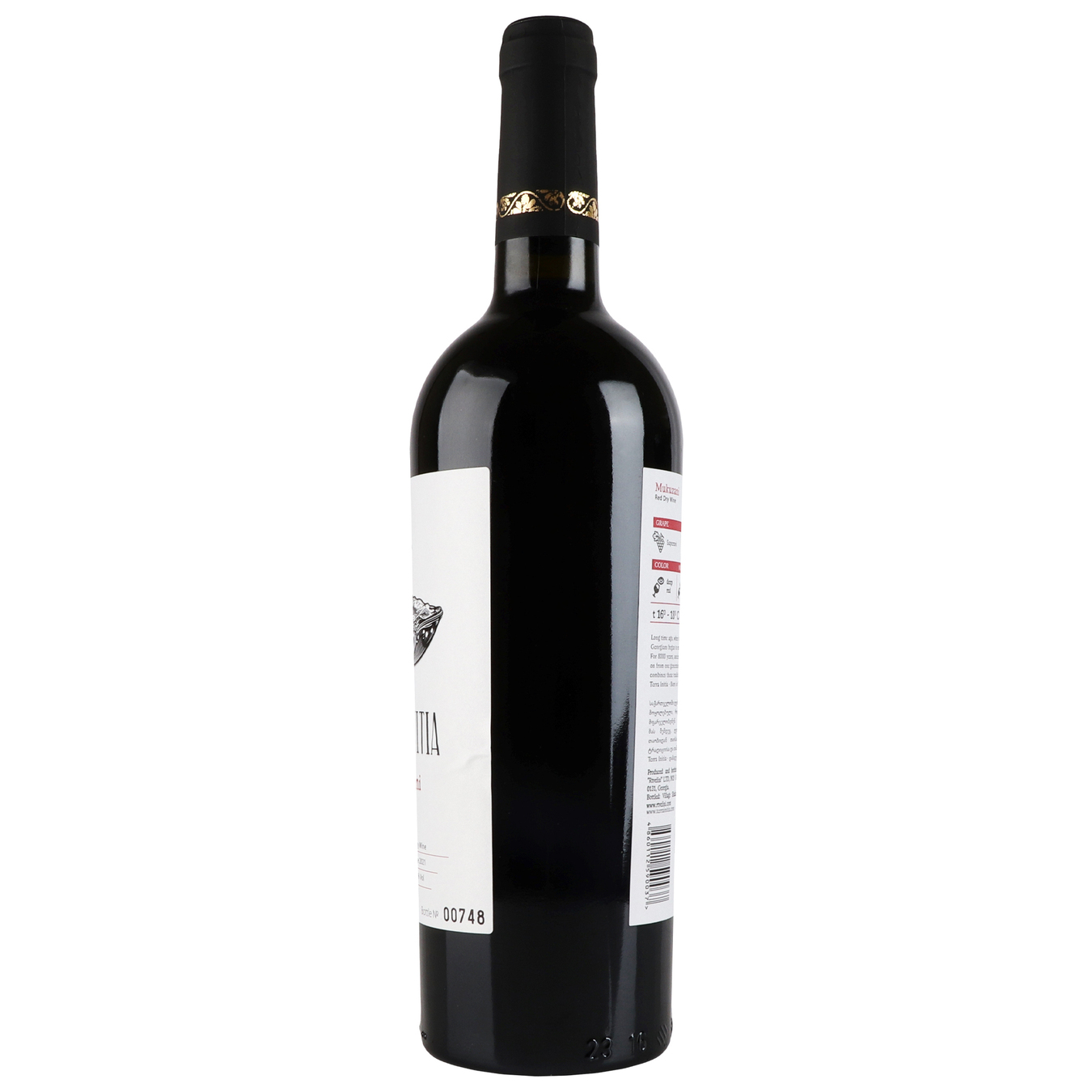 Вино Terra Initia Mukuzani червоне сухе 13,5% 0,75л 3