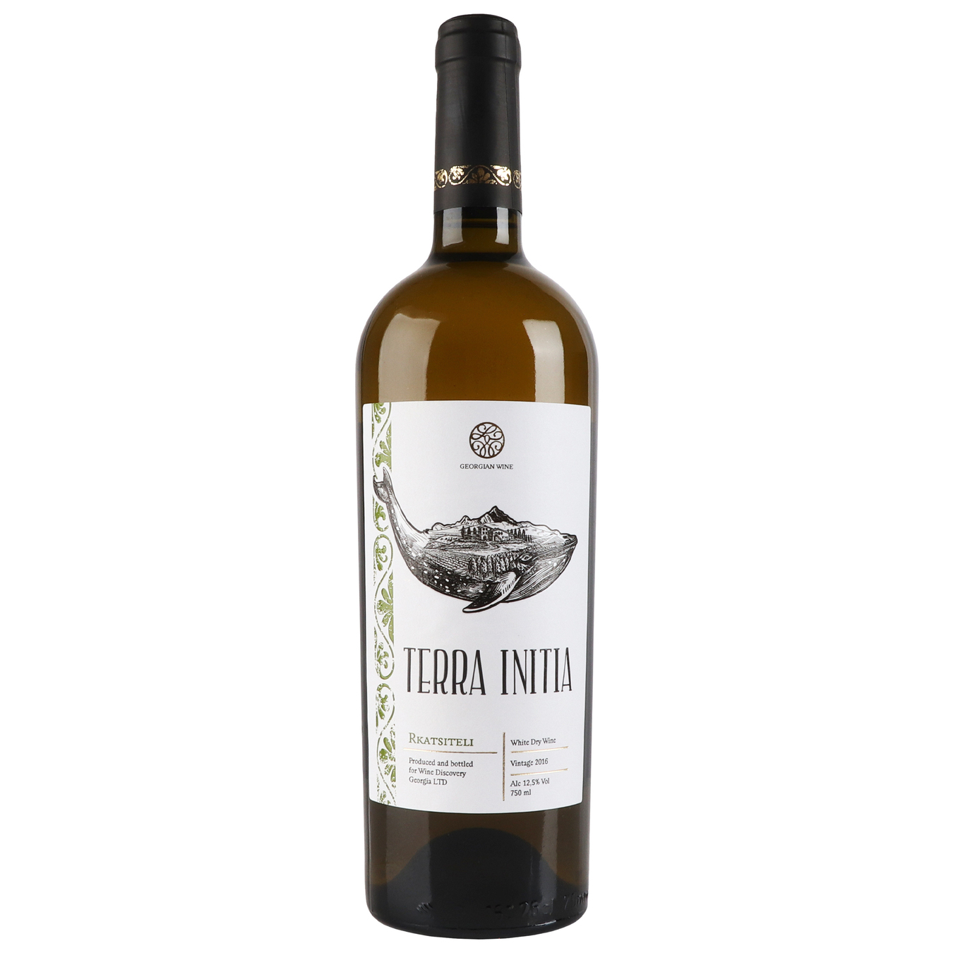 Вино Terra Initia Rkatsiteli біле сухе 12,5% 0,75л