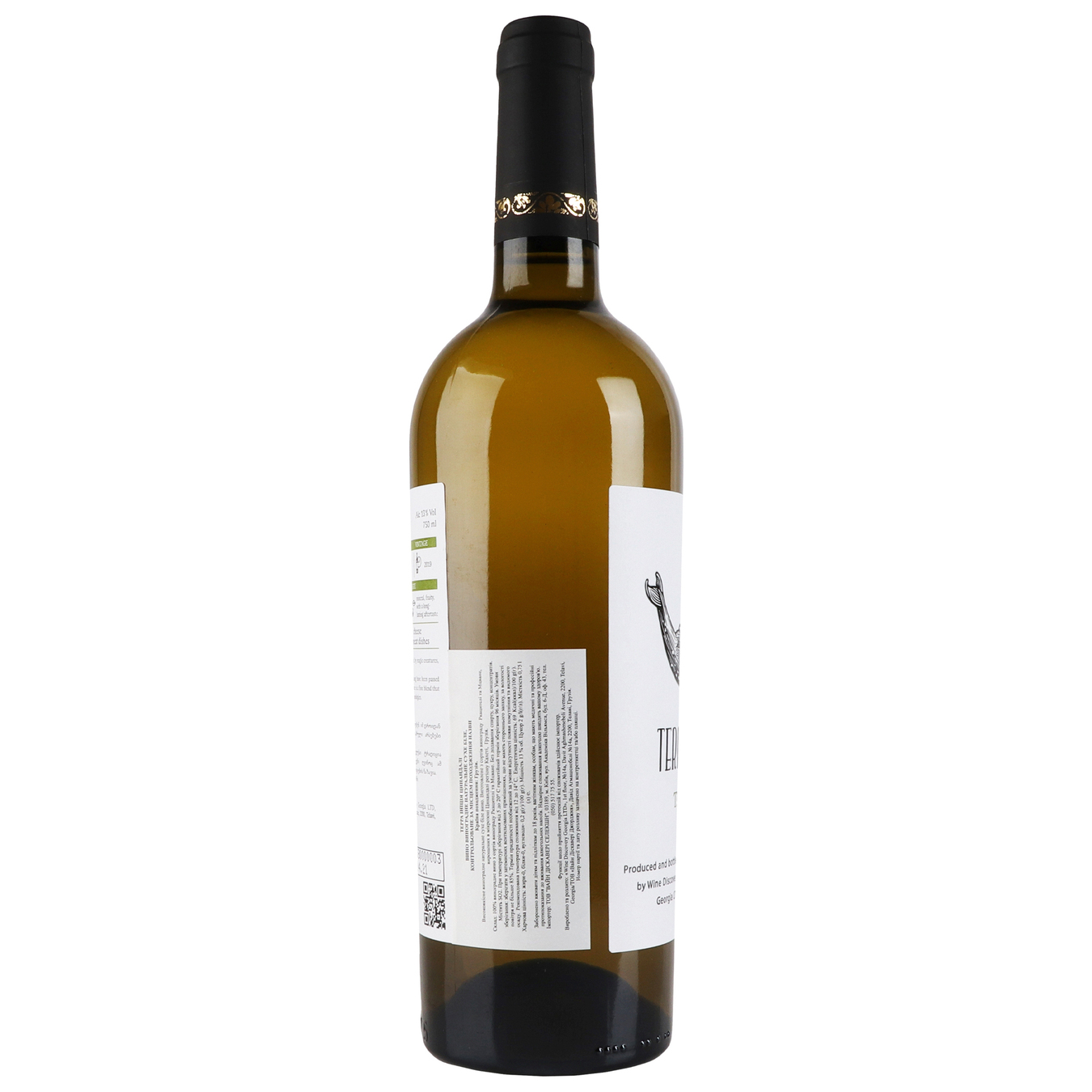 Вино Terra Initia Tsinandali белое сухое 13,5% 0,75л 3