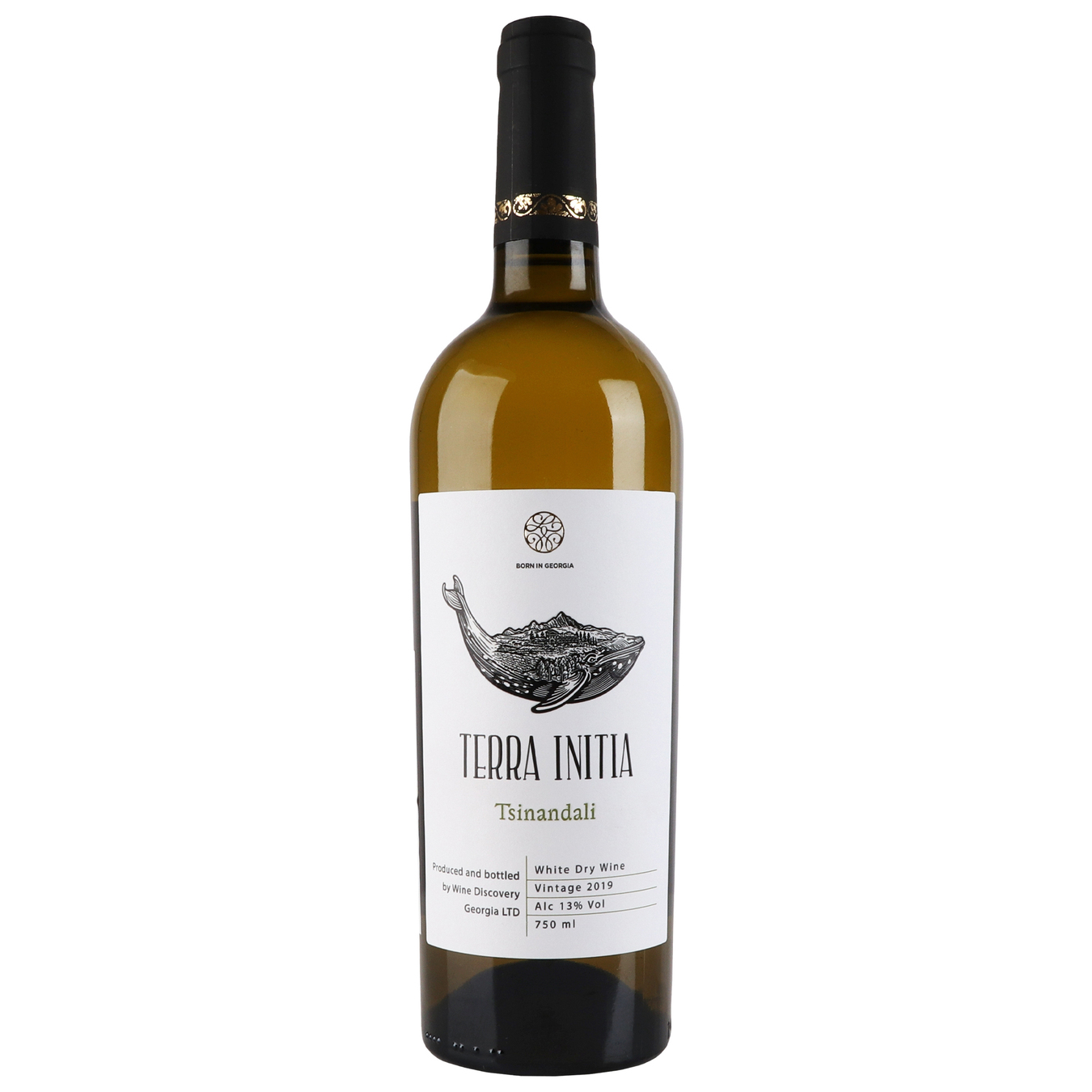 Вино Terra Initia Tsinandali белое сухое 13,5% 0,75л