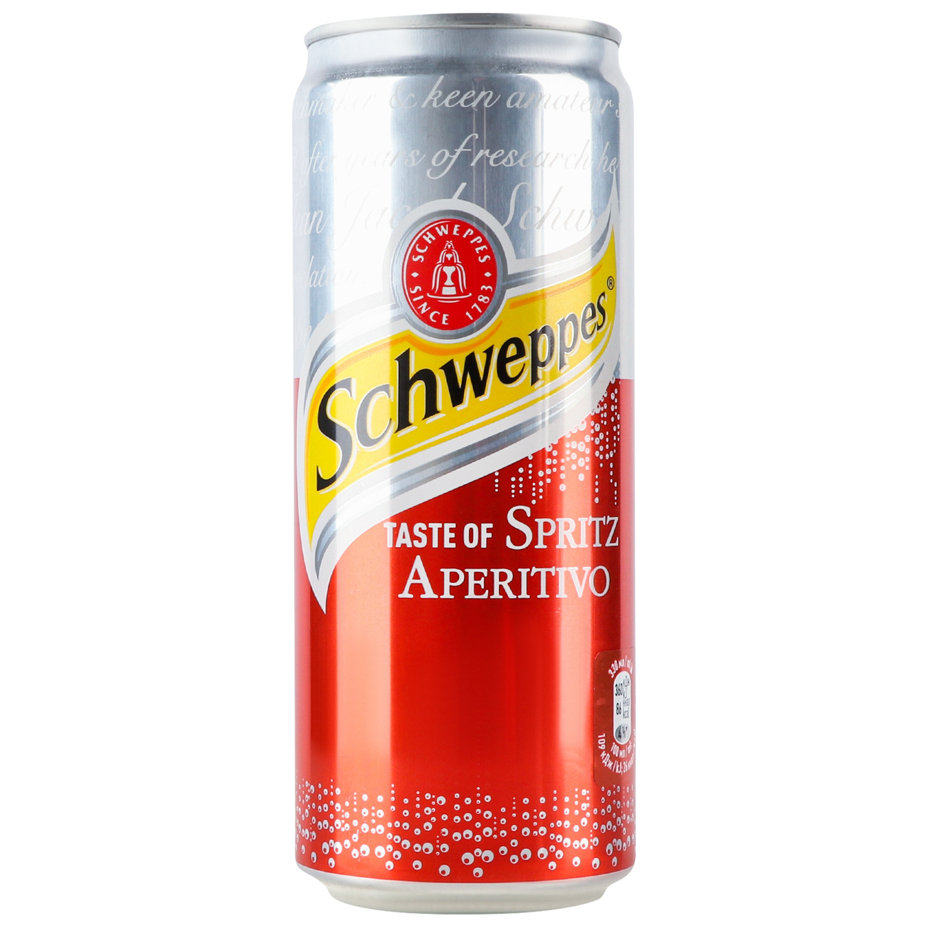 Carbonated drink Schweppes Sprits Aperitivo iron can 330 ml