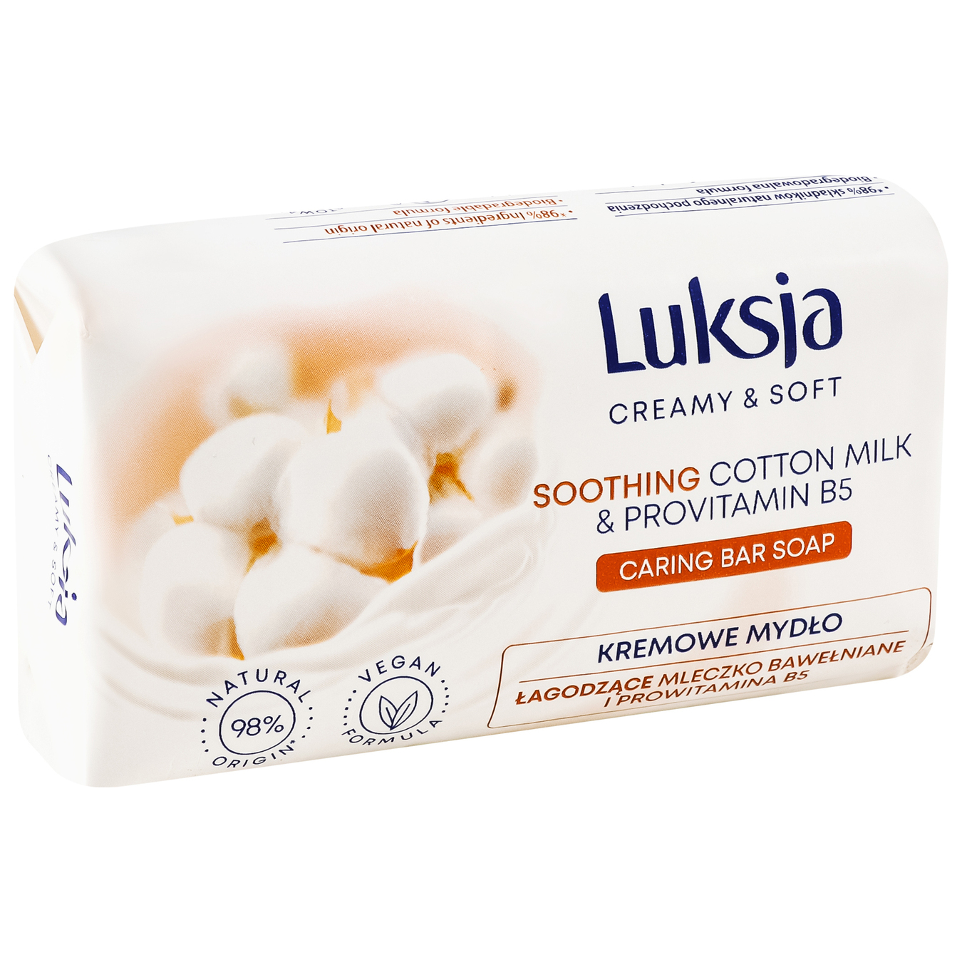 Крем-мыло Luksja твердое хлопок и провитамин 90г 3