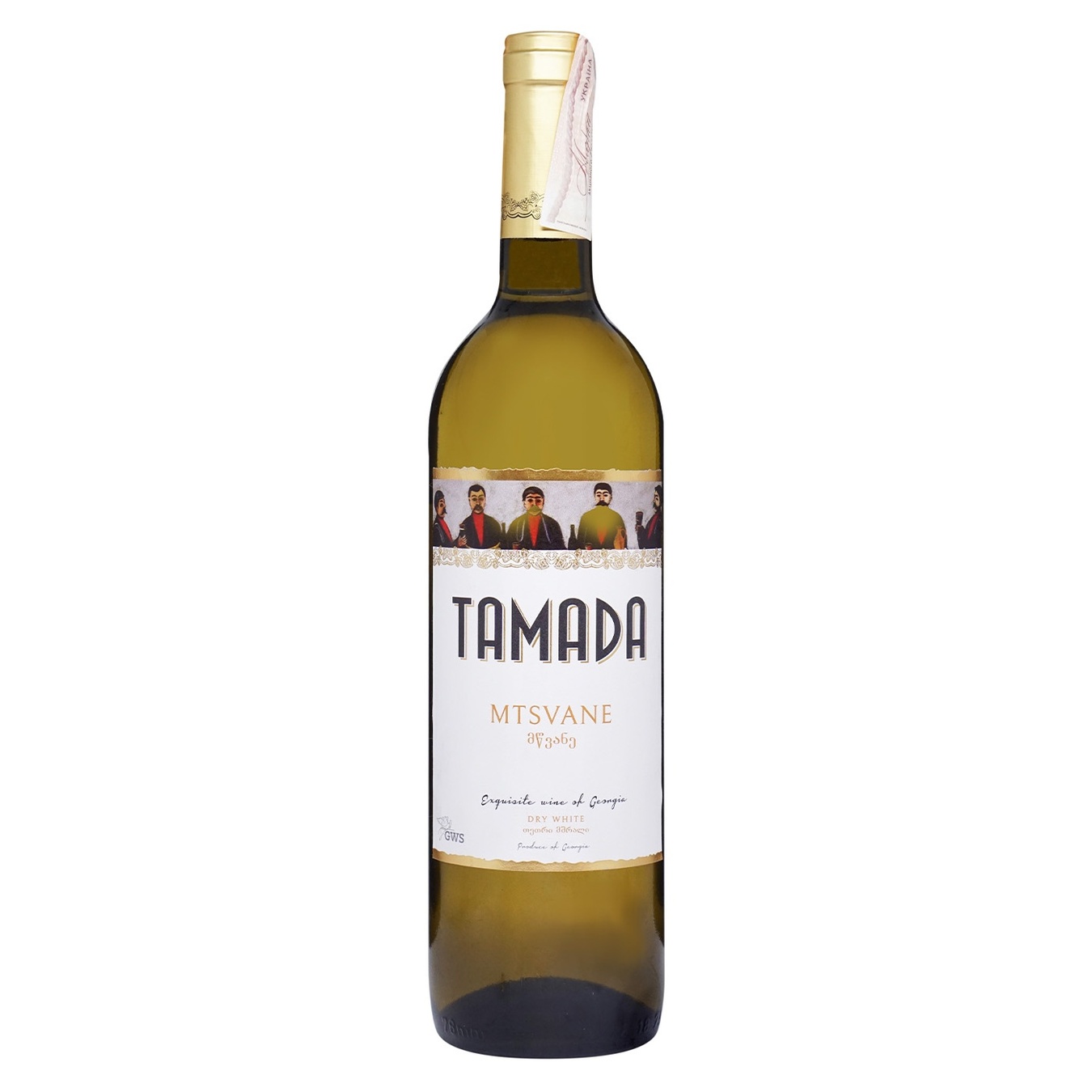 Вино GWS Tamada Мцване біле сухе 13,5% 0,75л