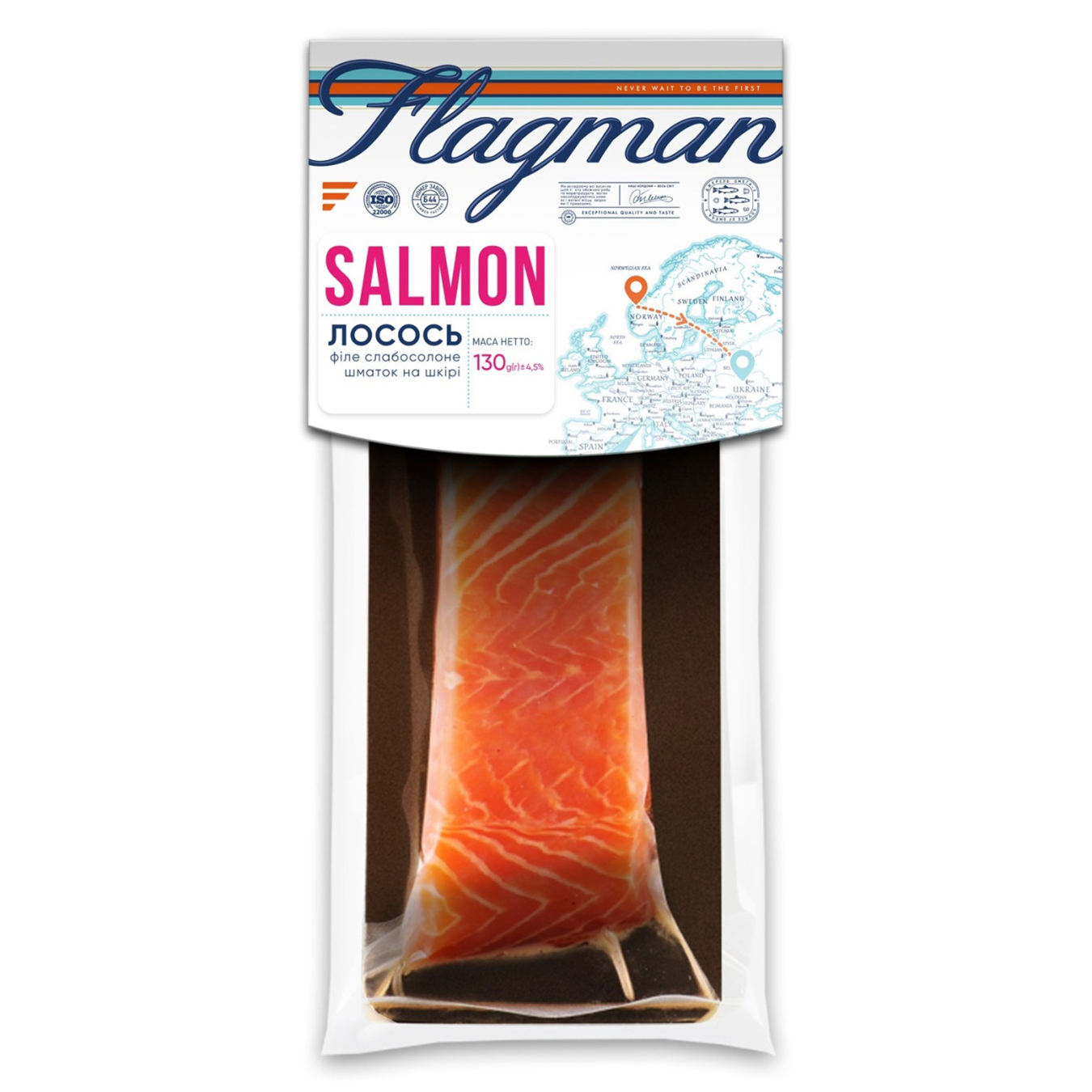 Flagman salmon fillet piece lightly salted 130g 2