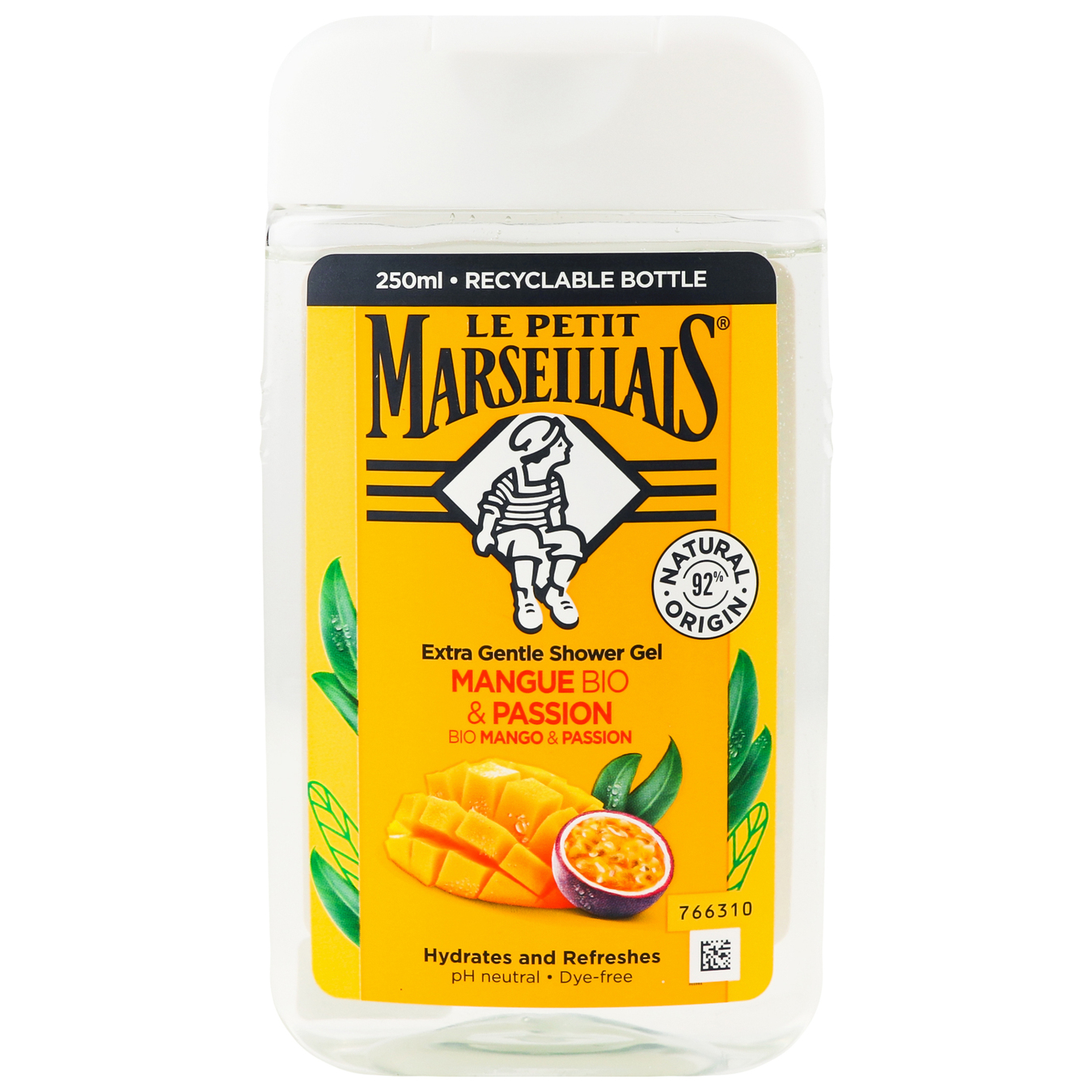 Shower gel Le Petit Marseillais organic mango and passion fruit 250 ml