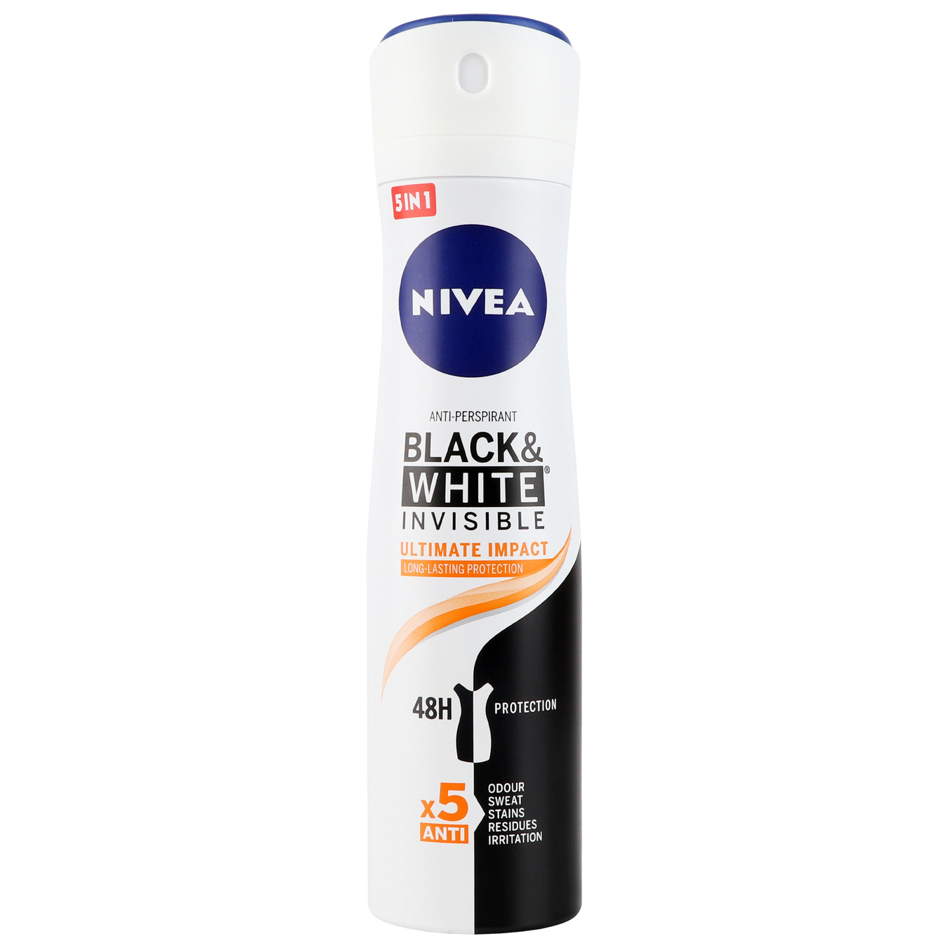 Дезодорант Nivea спрей чорне та біле невидимий Extra 150мл