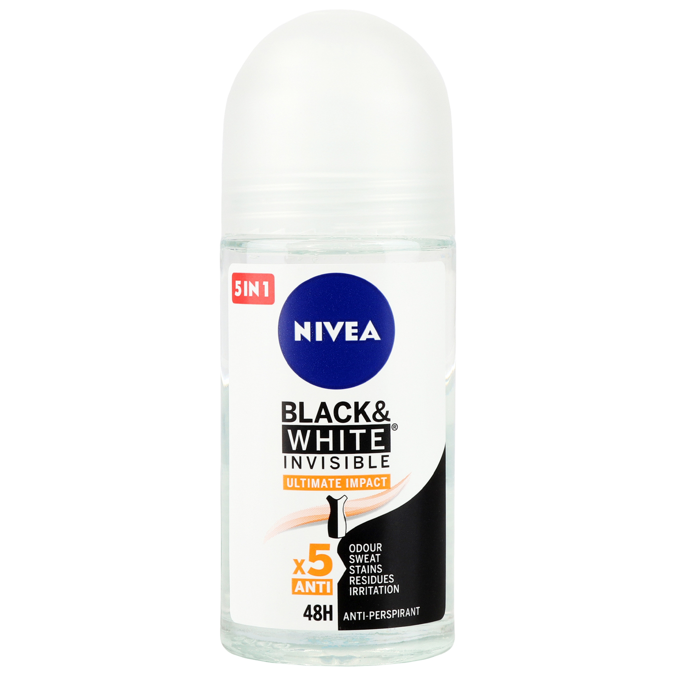 Дезодорант кульковий Nivea чорне та біле невидимий Extra 50мл