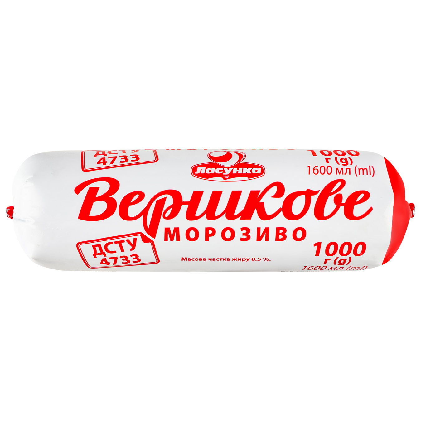 Морозиво Ласунка Вершкове 8.5% 1кг