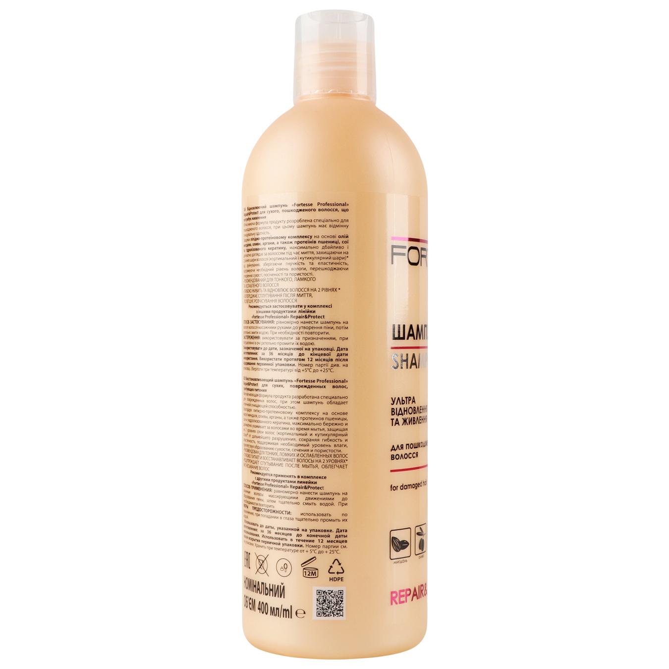 FORTESSE PRO repair&protect restorative shampoo for dry damaged hair in need of nourishment 400 ml 3