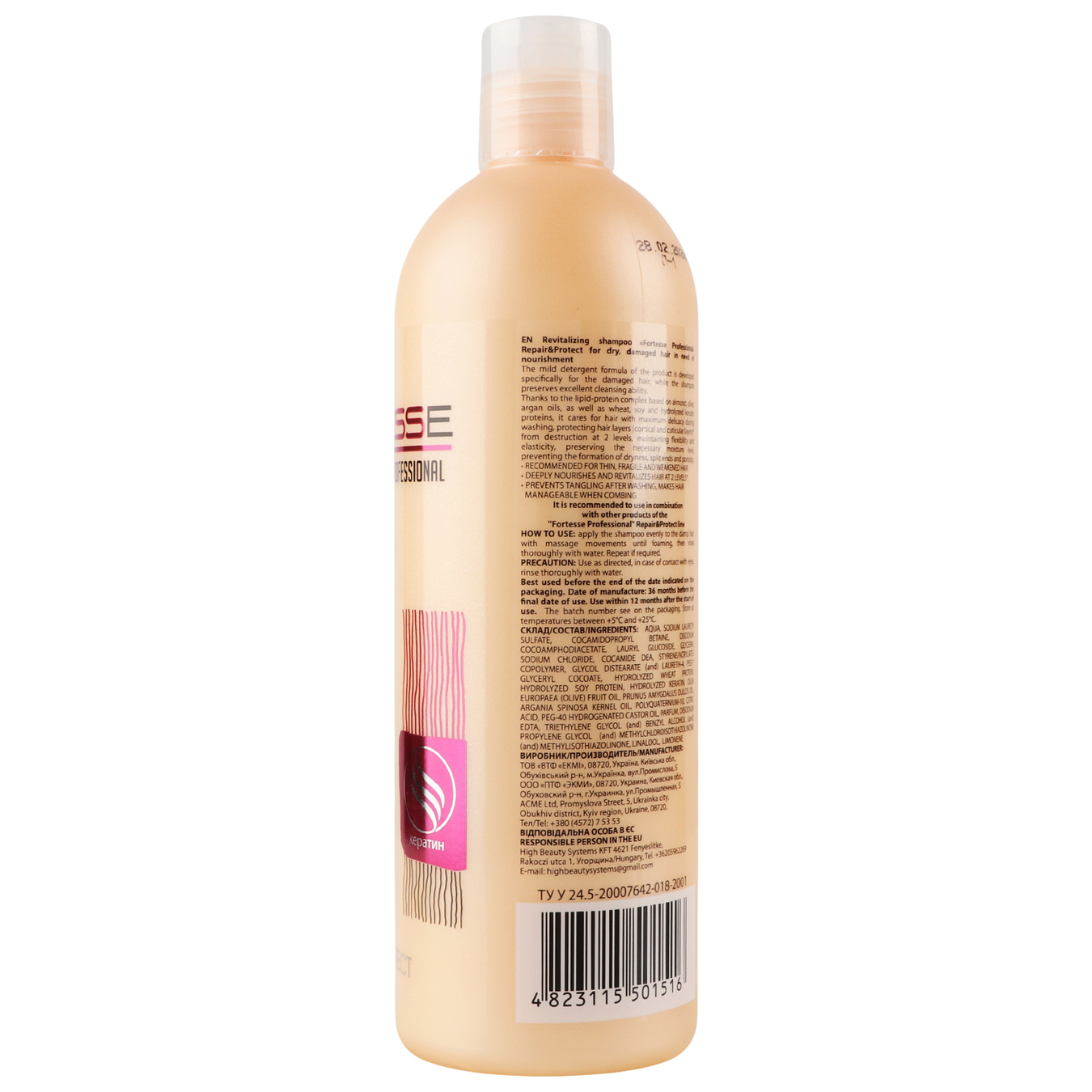 FORTESSE PRO repair&protect restorative shampoo for dry damaged hair in need of nourishment 400 ml 5
