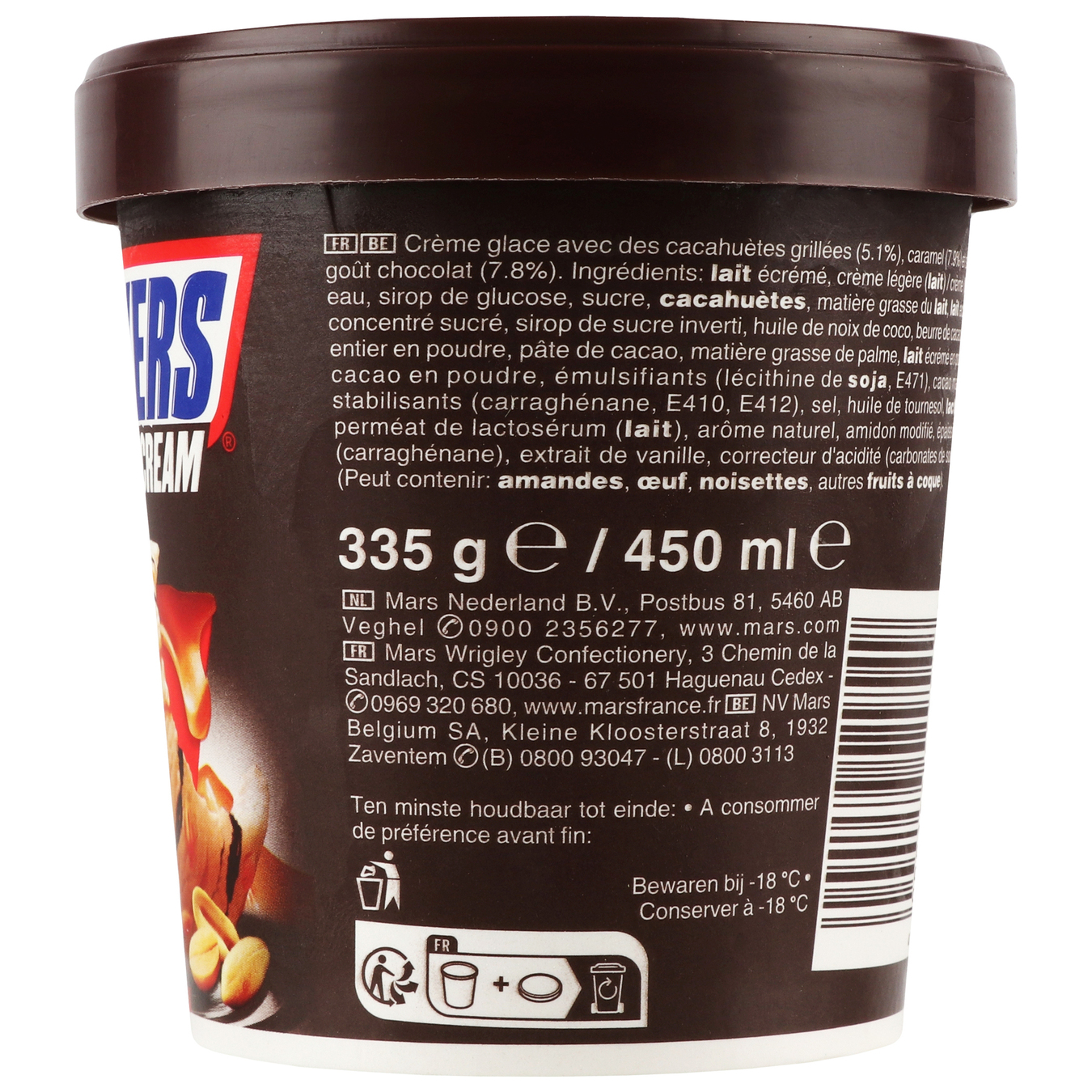 Sniskers ice cream bucket 335g 3
