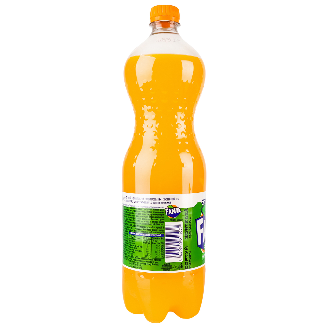 Fanta Mango Zero carbonated drink 1.25 l PET 3