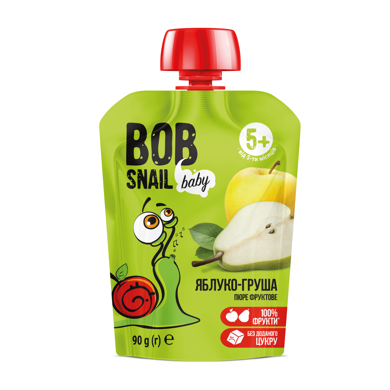 Пюре фруктовое Bob Snail Яблуко-Груша для детей от 5 месяцев 90 г