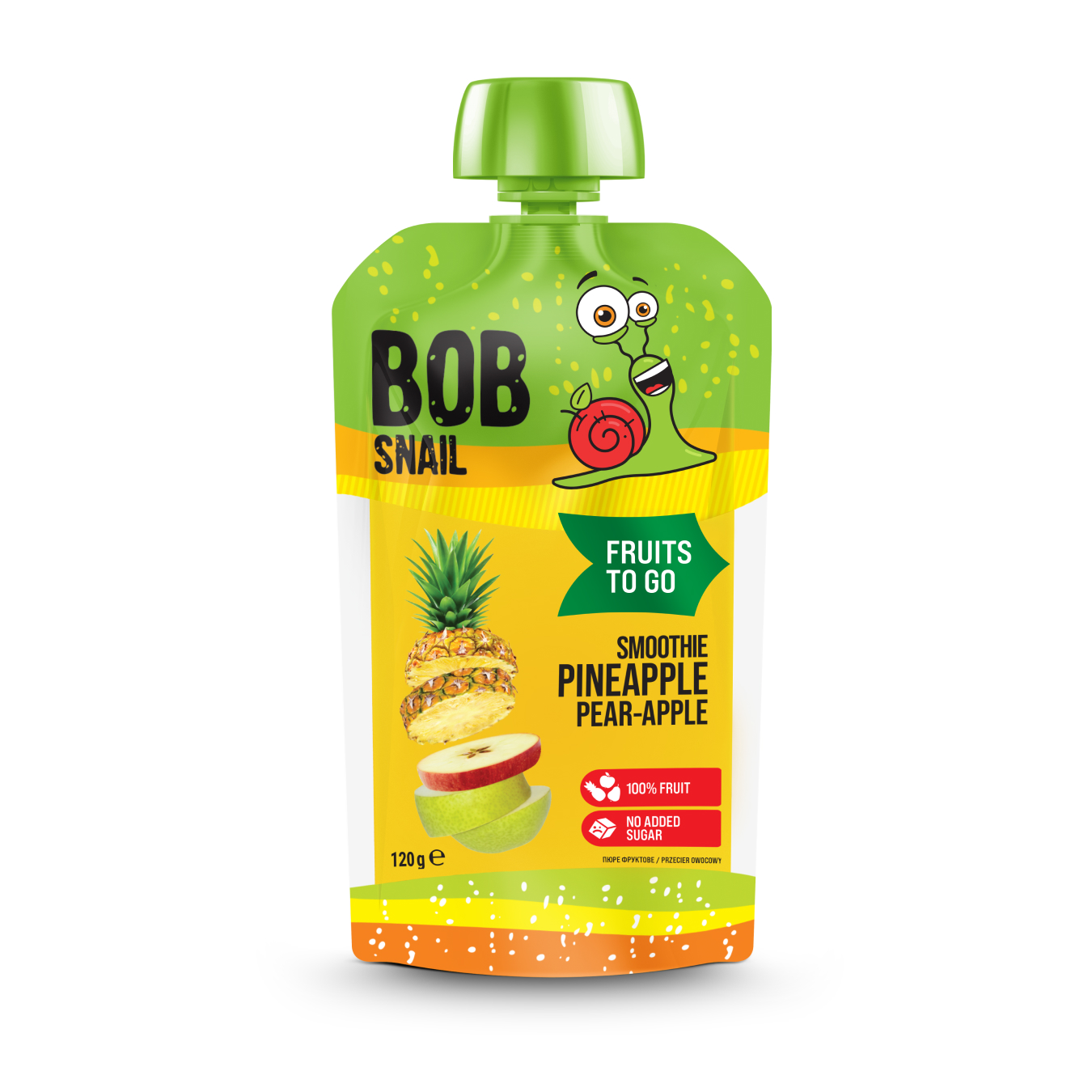 Bob Snail fruit puree Smoothie Pineapple-Pear-Apple 120g