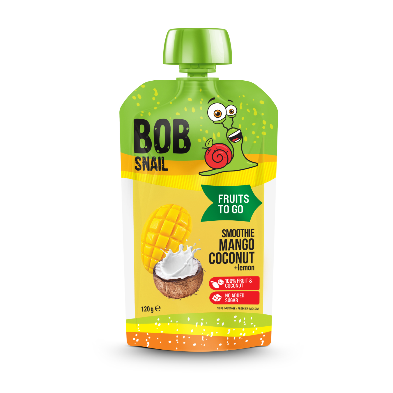 Bob Snail fruit puree Mango-Coconut Smoothies pasteurized 120 g