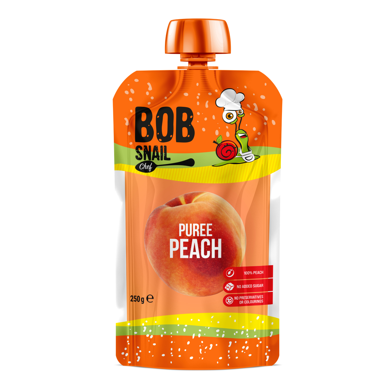 Bob Snail fruit puree Peach pasteurized 250g