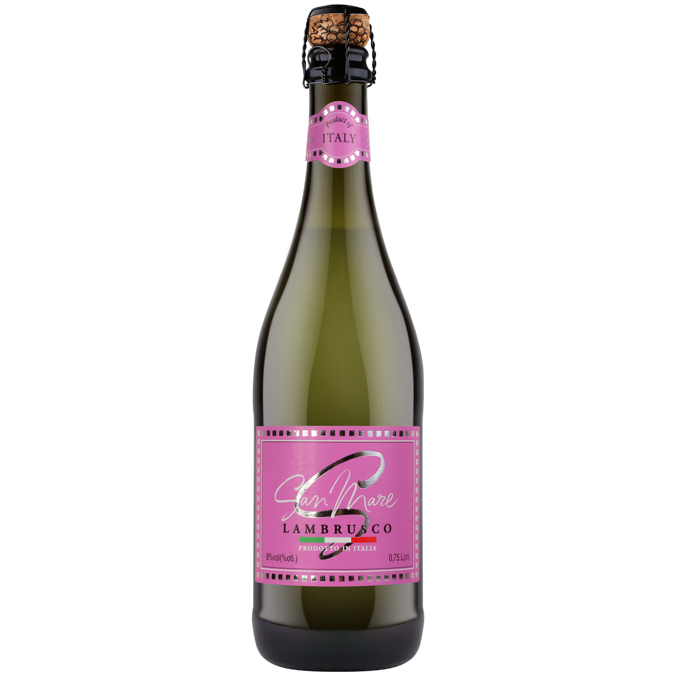 San Mare Fragolino White Sweet Sparkling Wine with Strawberry Flavor 7,5% 0,75l