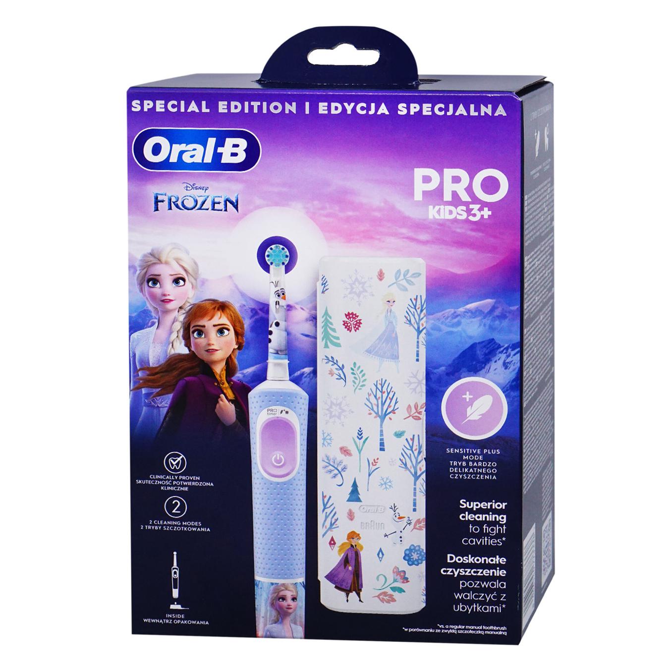 Toothbrush ORAL-B electric kids 3+ years D103.413.2KX frozen 3708+travel case