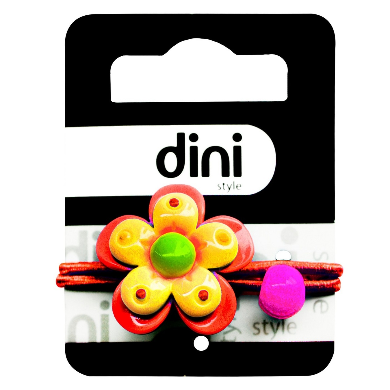 Rubber band Dini Kids Red flower 3