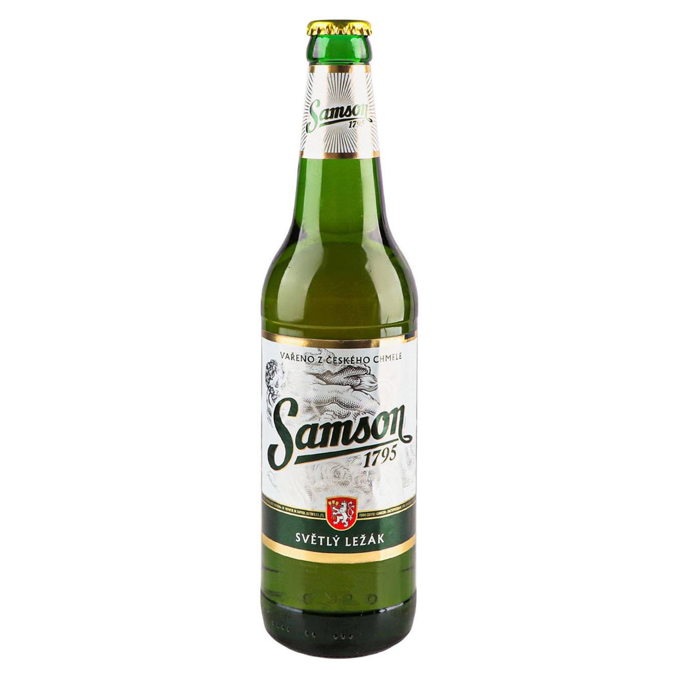 Пиво світле Samson 4,1% 0,5л скло