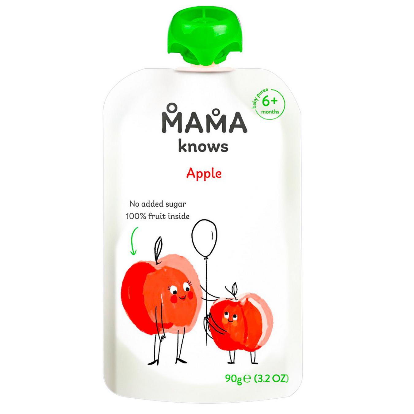 Apple puree Mama knows without sugar 90g