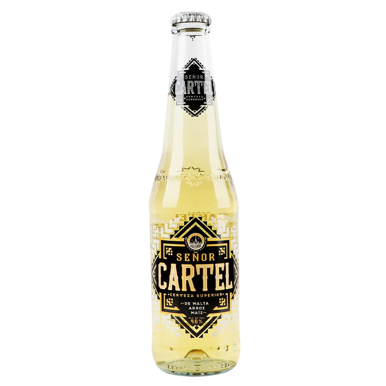 Light beer Senor Cartel 4.6% 0.33 glass