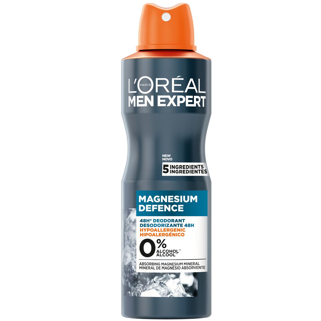 Дезодорант-антиперспирант L'Oreal Men для тела защита магния 150мл