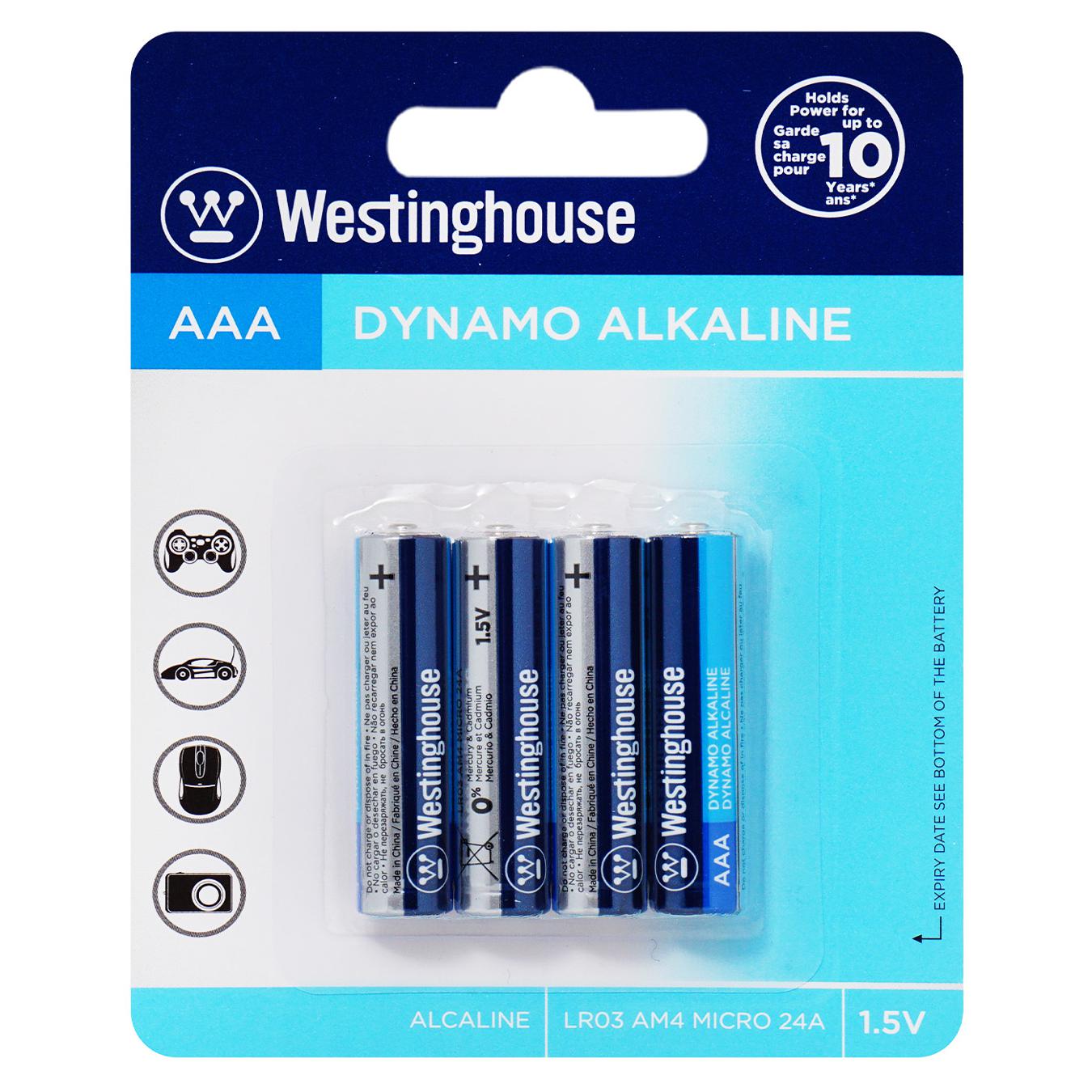 Battery Westinghouse Alkaline Dynamo AAA 4 pcs