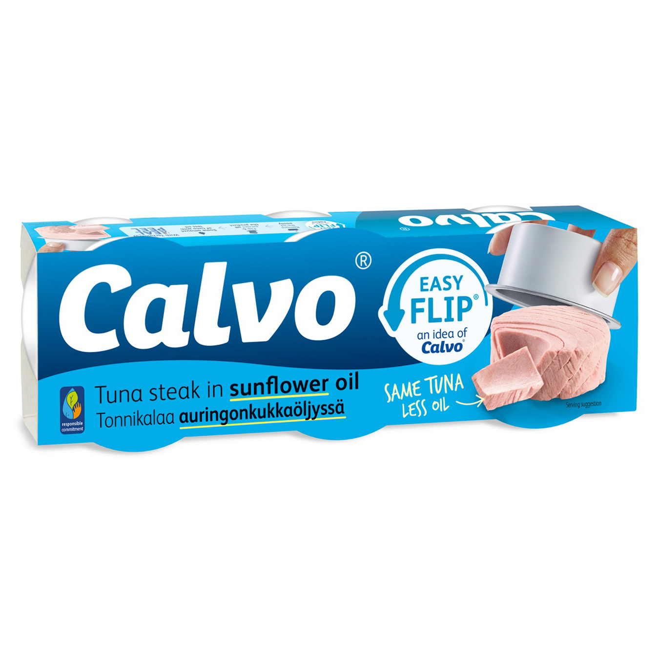 Тунец Calvo стейк в подсолнечном масле 3*65г