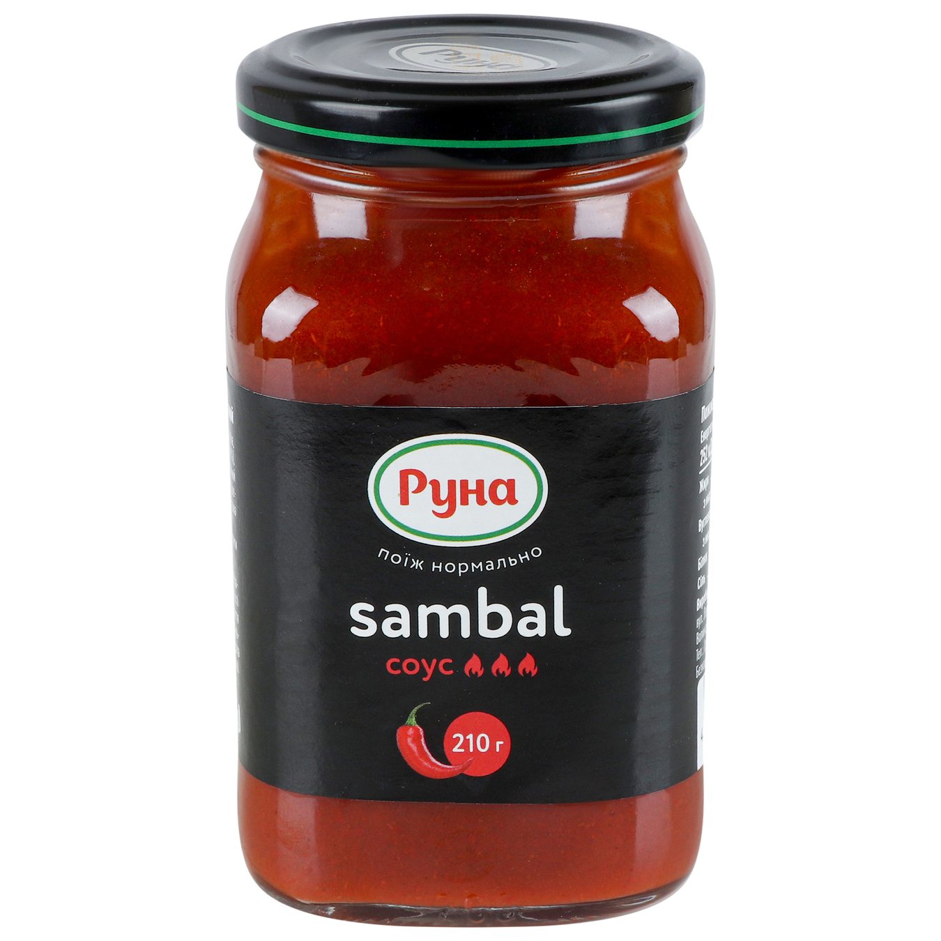 Sauce Runa Sambal glass 210g 2