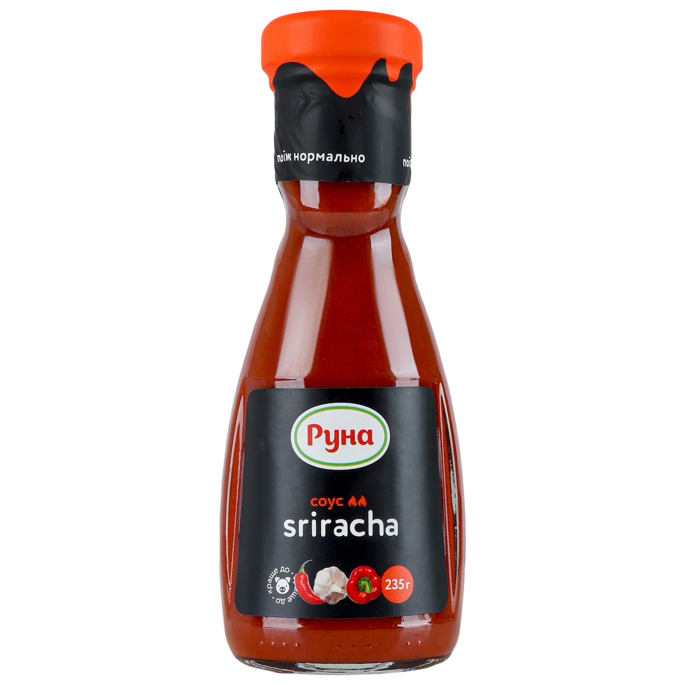 Runa Sriracha sauce glass jar 235g