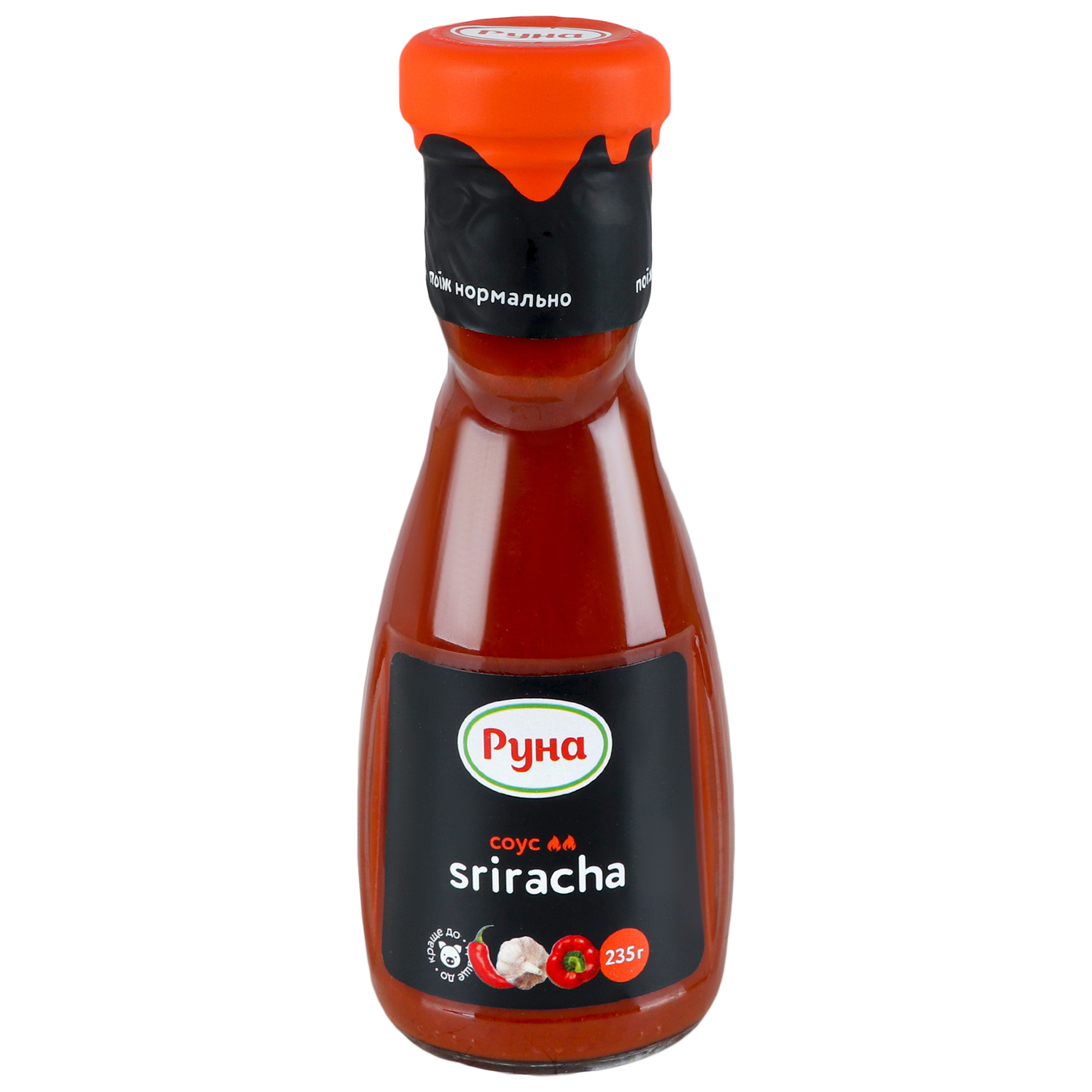Runa Sriracha sauce glass jar 235g 3