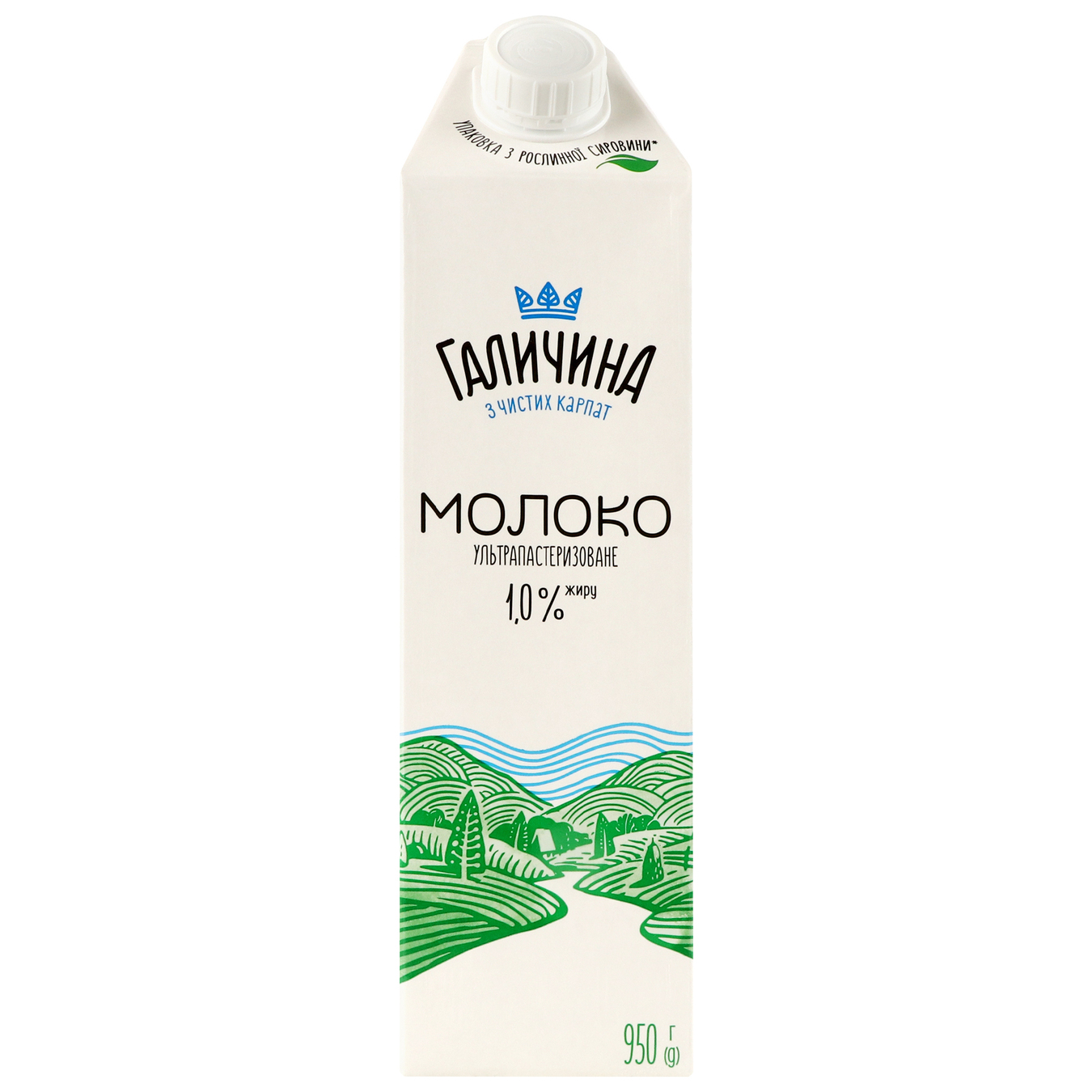 Молоко Галичина 1% 950г
