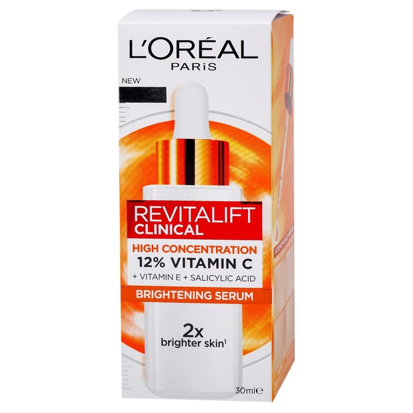Сыворотка L'Oreal Revitalift для придания сиянию коже лица клиникал витамин С 30мл