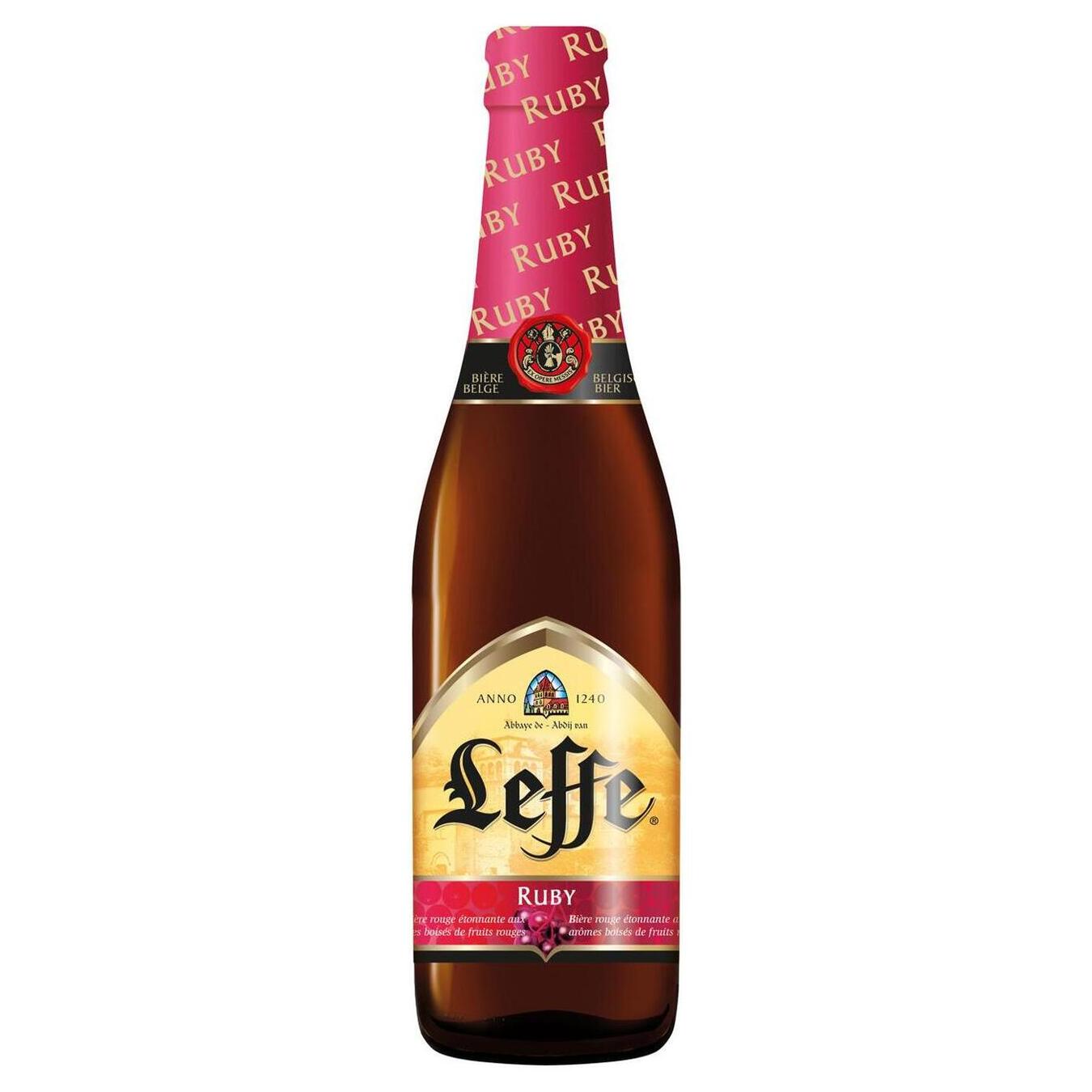 Light beer Leffe Ruby 5% 0.33ml glass