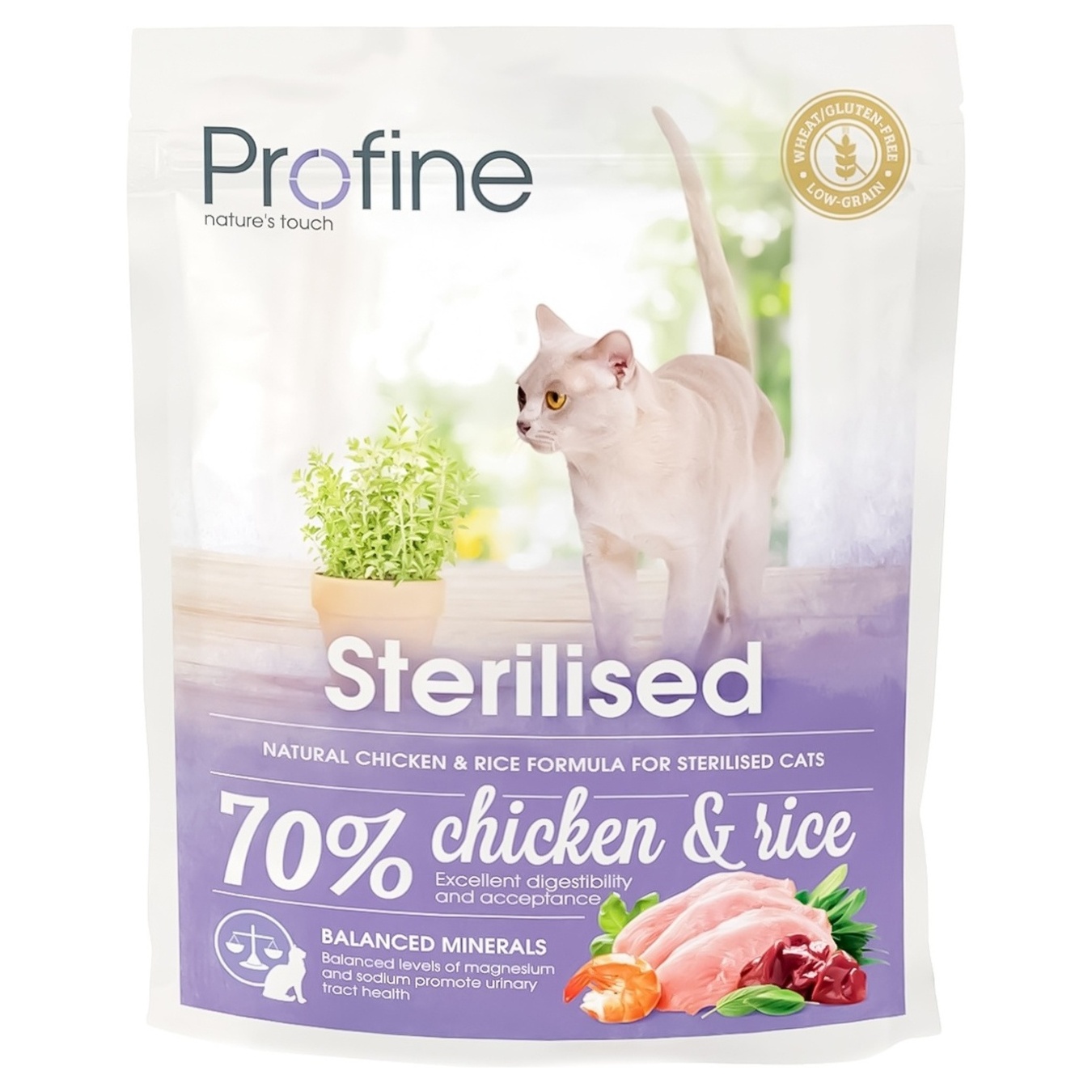 Profine feed for neutered cats dry chicken with rice 300g