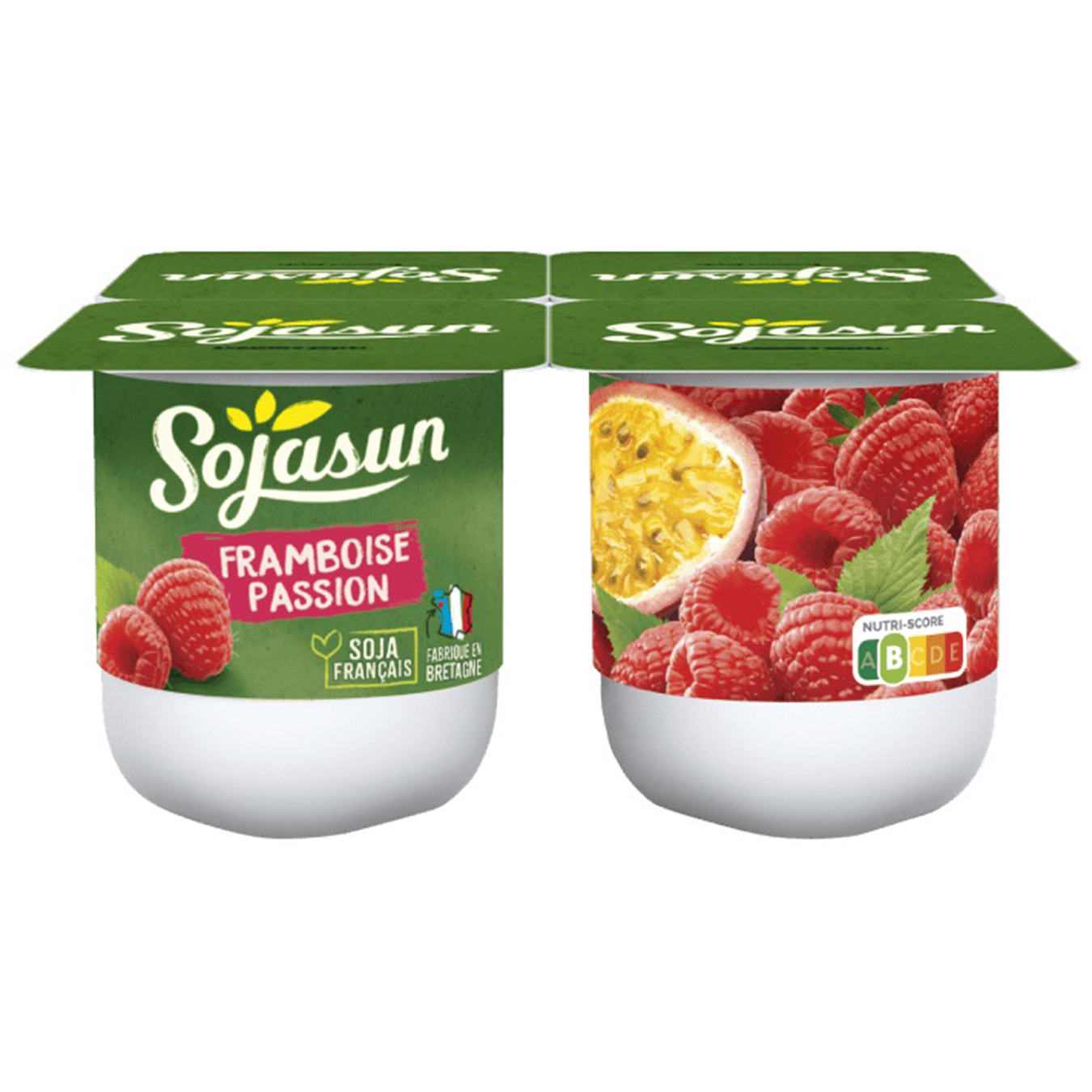 Sojasun soy yogurt with raspberry-passion fruit pulp 1pc 100g 2