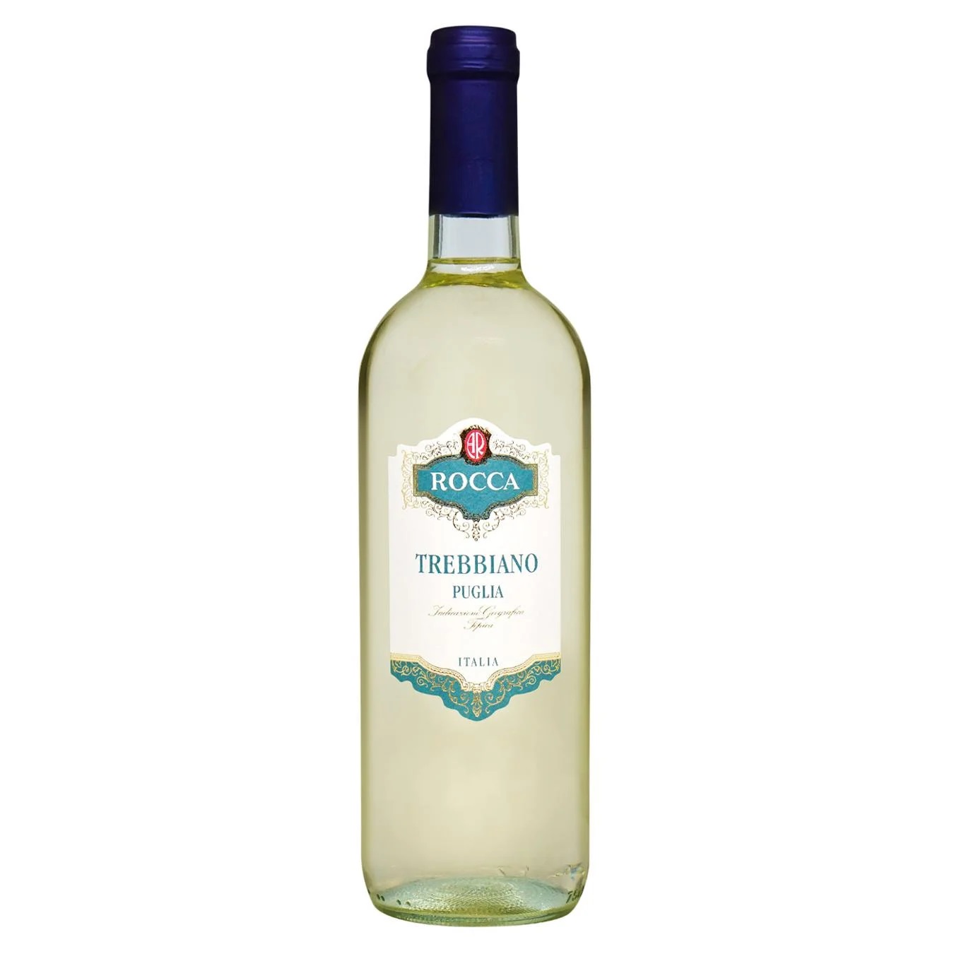 Вино Rocca Trebbianno Puglia IGT белое сухое 11,5% 0,75л